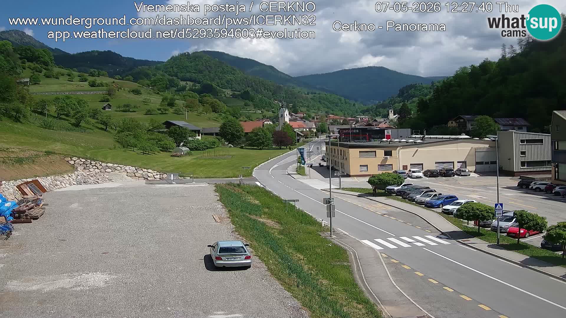 Cerkno city entrance Live Webcam