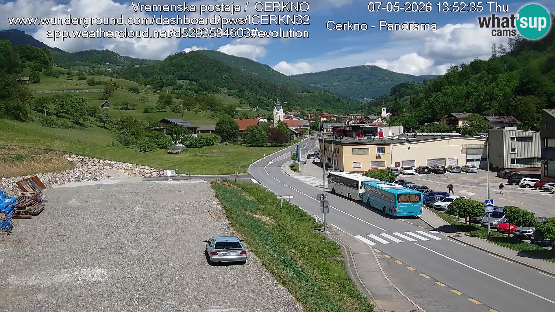 Cerkno city entrance Live Webcam