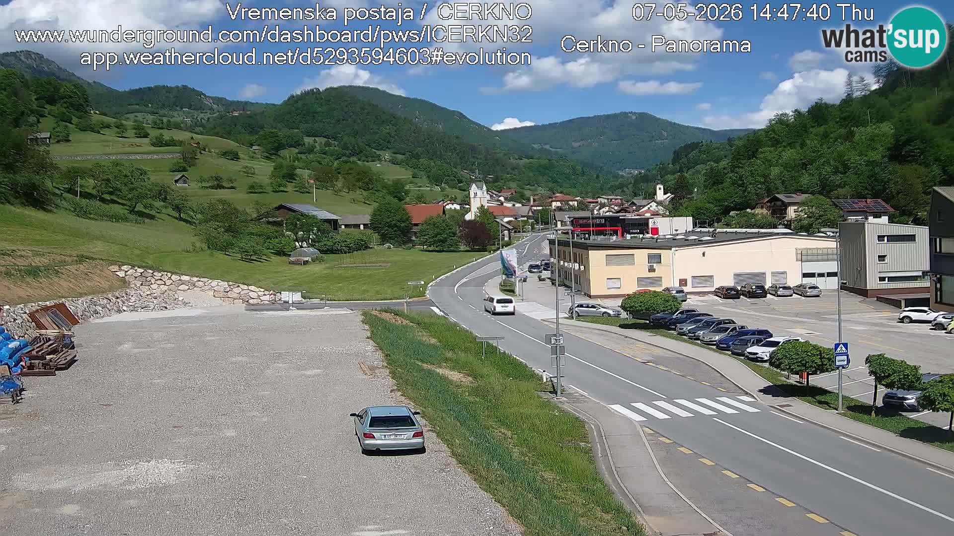 Cerkno city entrance Live Webcam