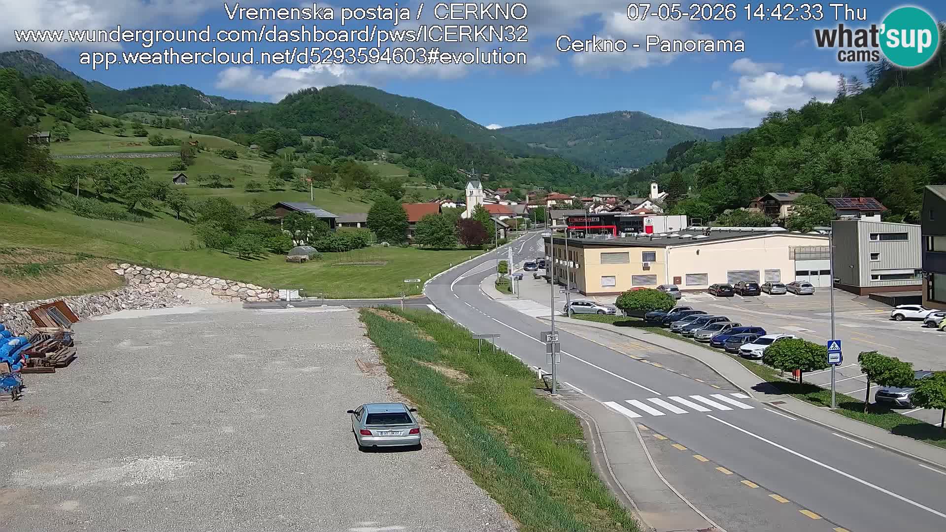 Cerkno entrada a la ciudad Webcam en vivo