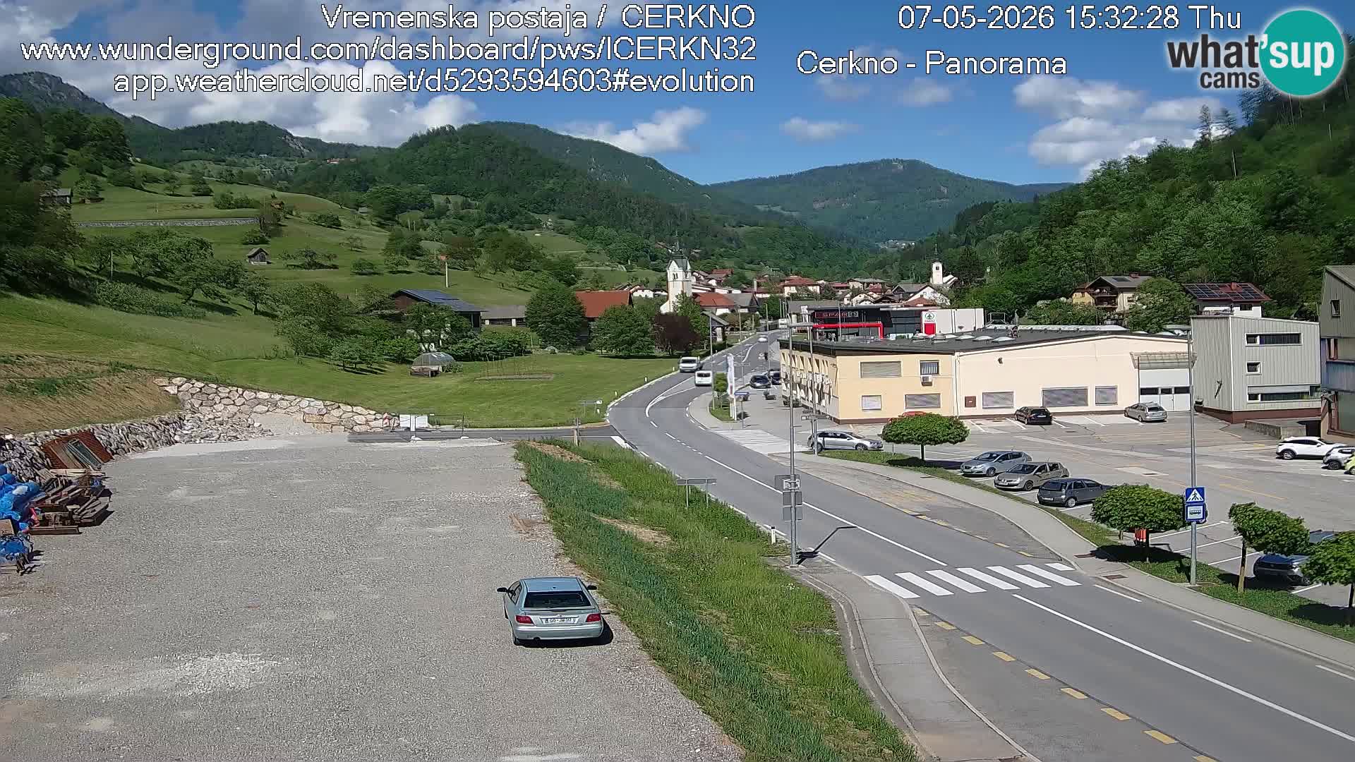 Cerkno city entrance Live Webcam