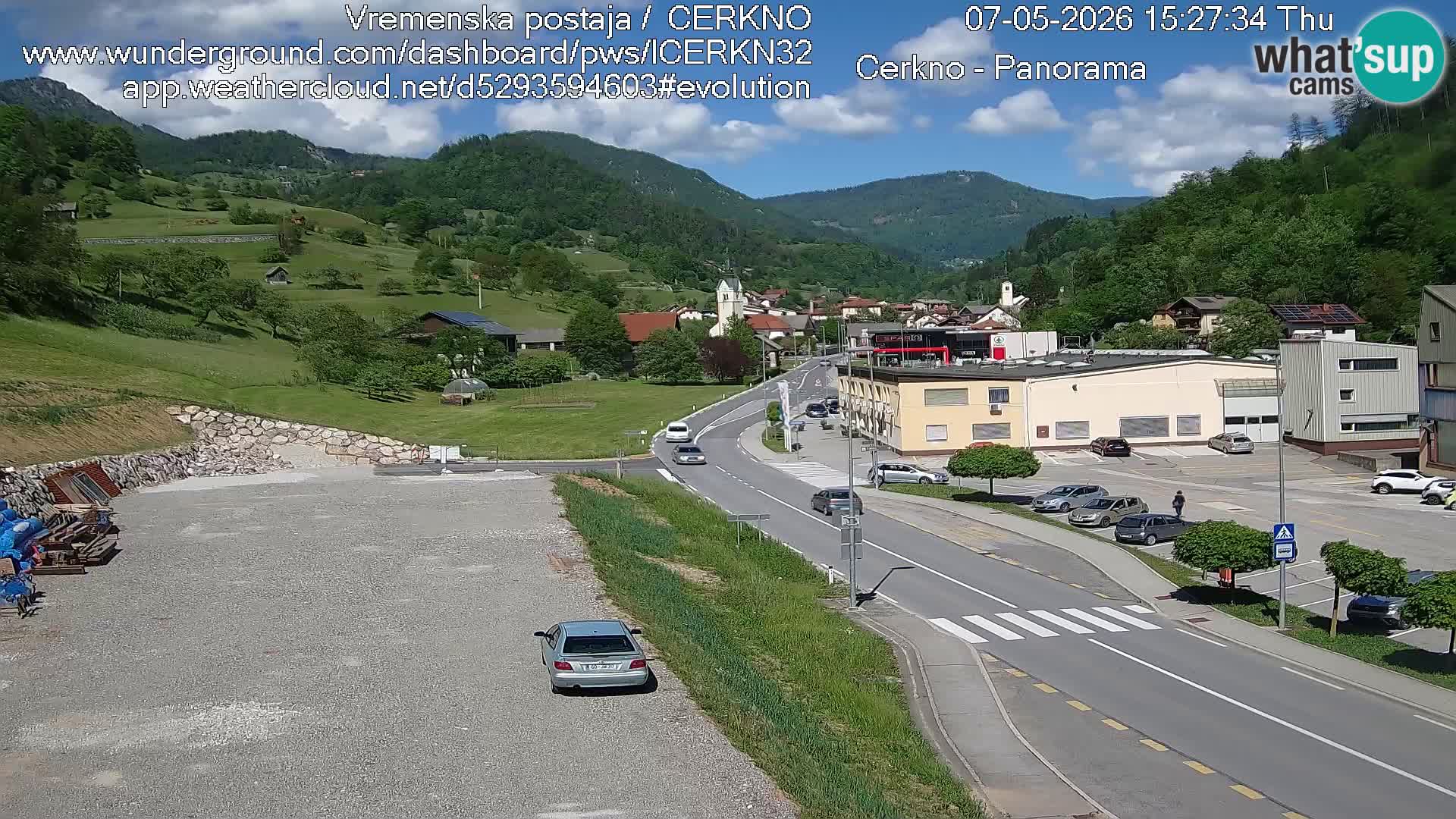 Cerkno entrada a la ciudad Webcam en vivo