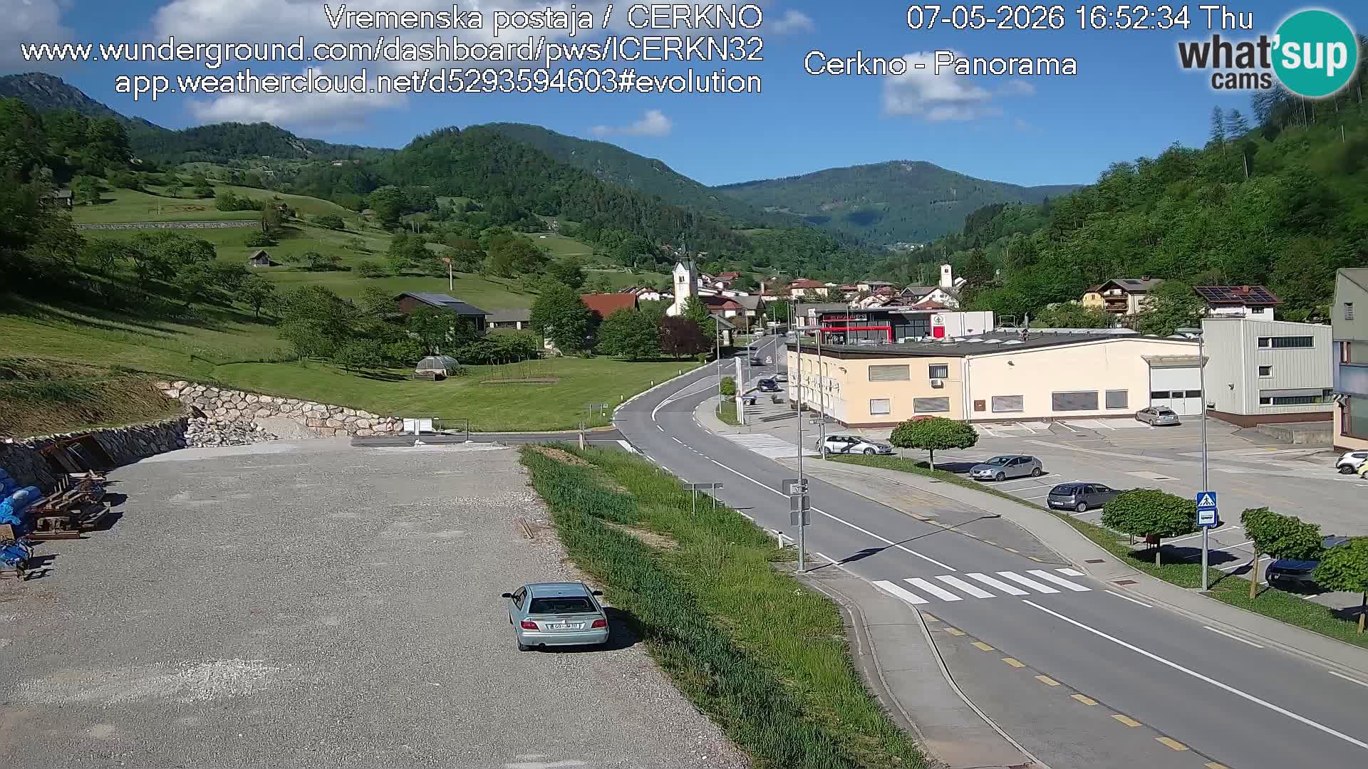 Cerkno entrada a la ciudad Webcam en vivo