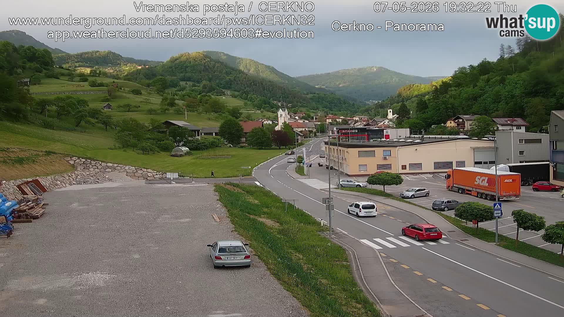 Cerkno city entrance Live Webcam