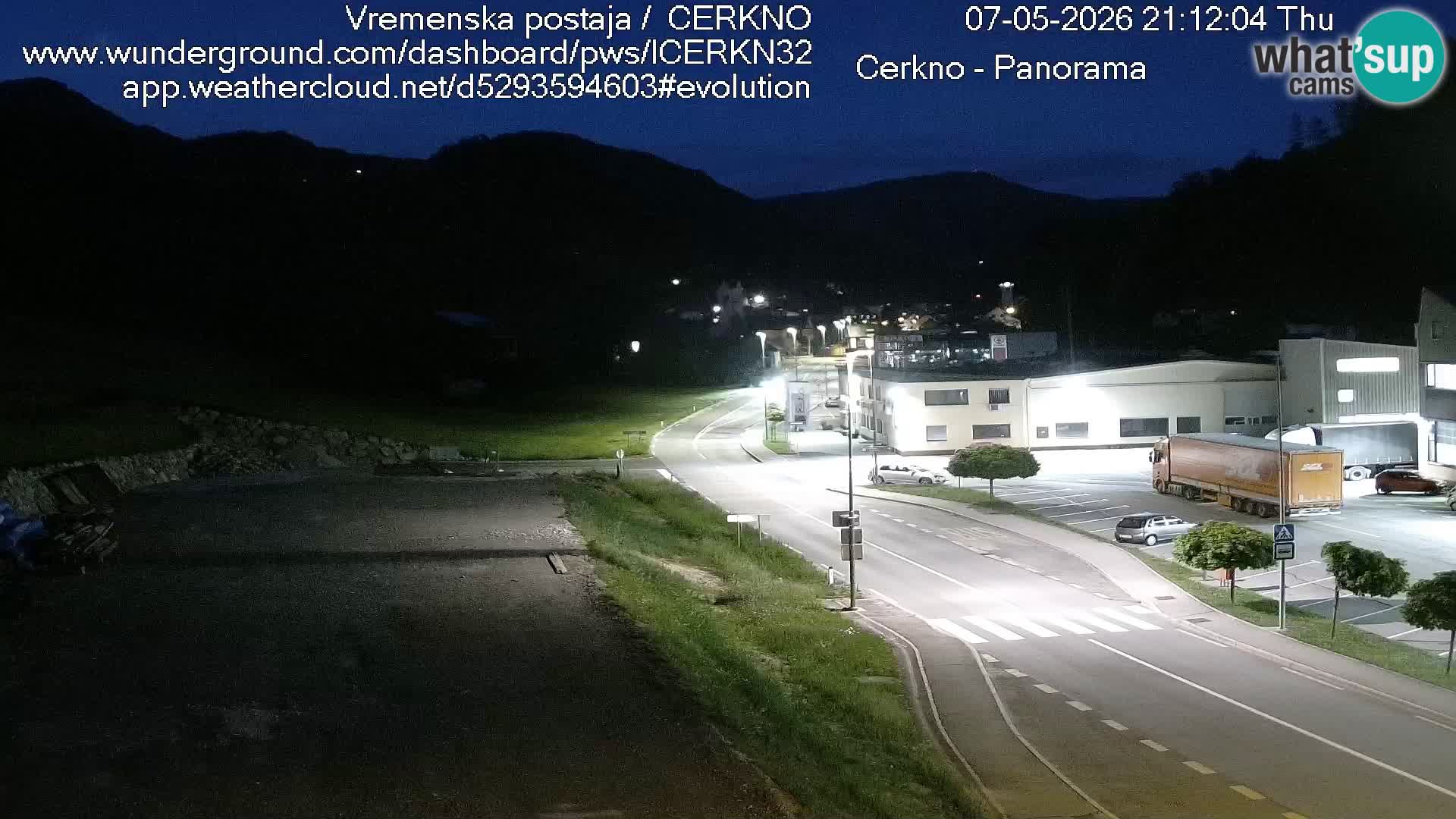 Cerkno city entrance Live Webcam