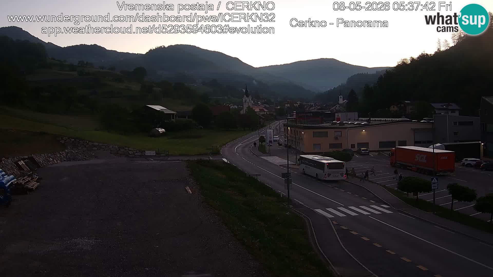 Cerkno city entrance Live Webcam