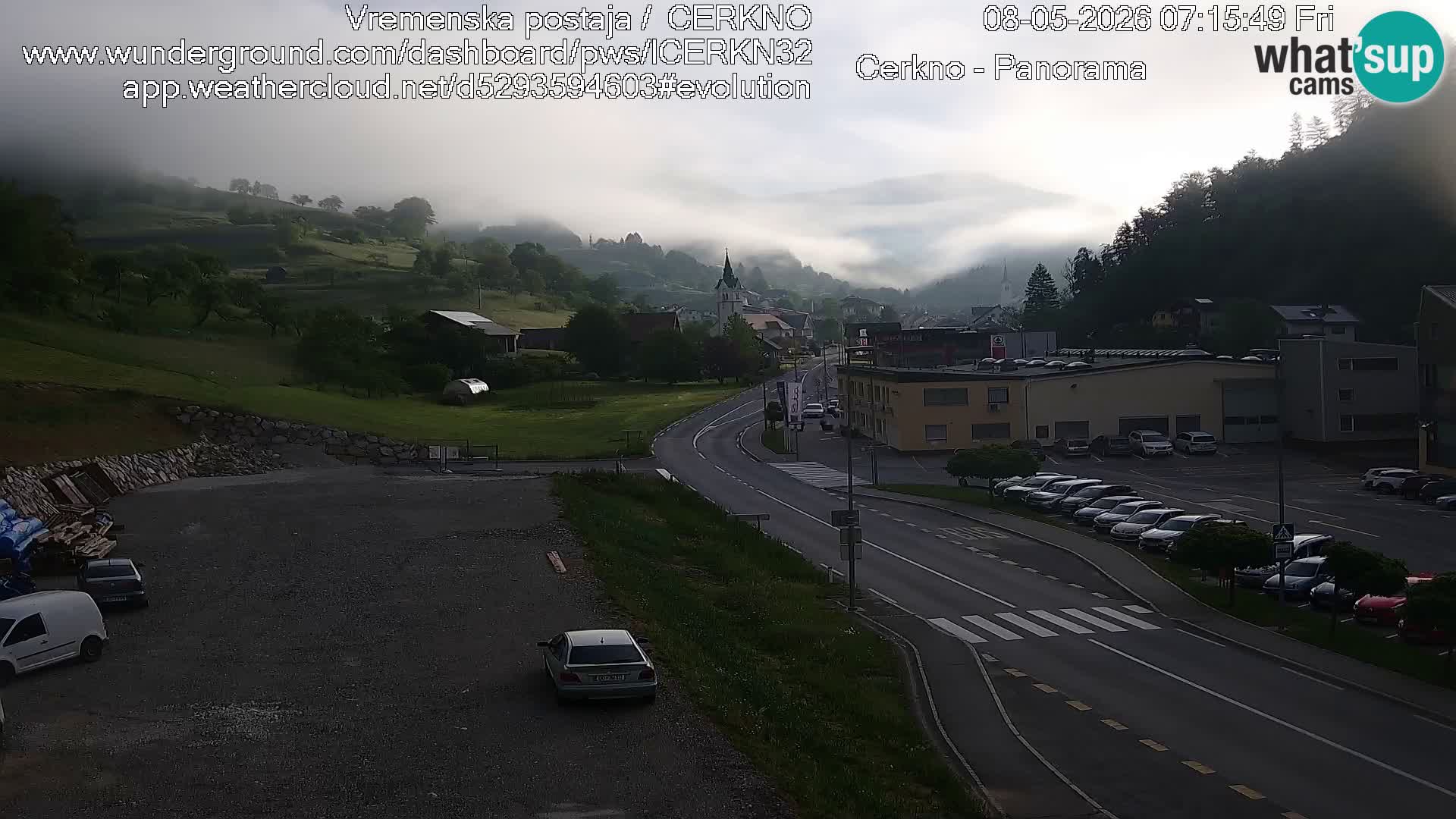 Webcam en direct – Entrée de la ville de Cerkno