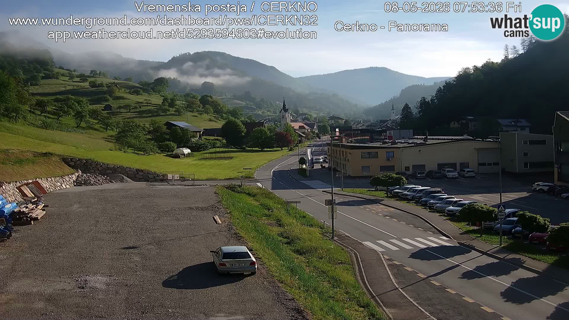 Cerkno city entrance Live Webcam