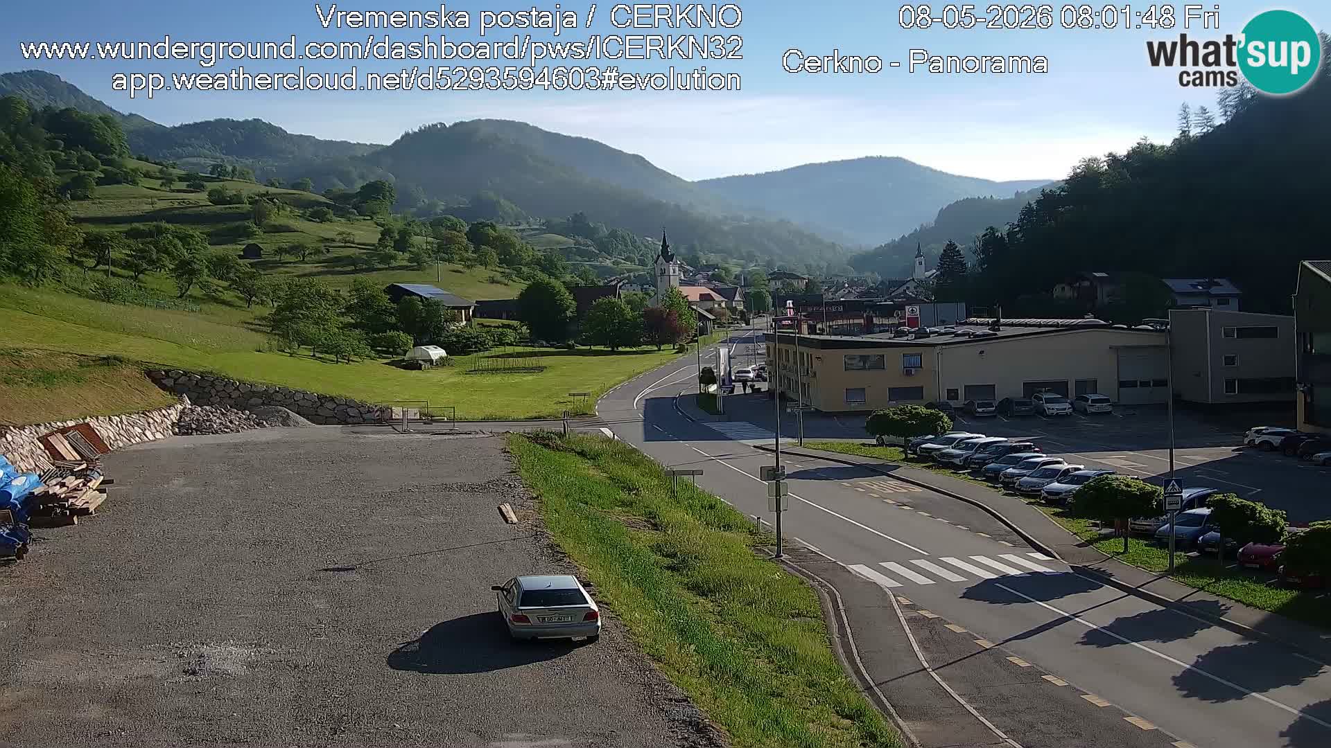Webcam en direct – Entrée de la ville de Cerkno