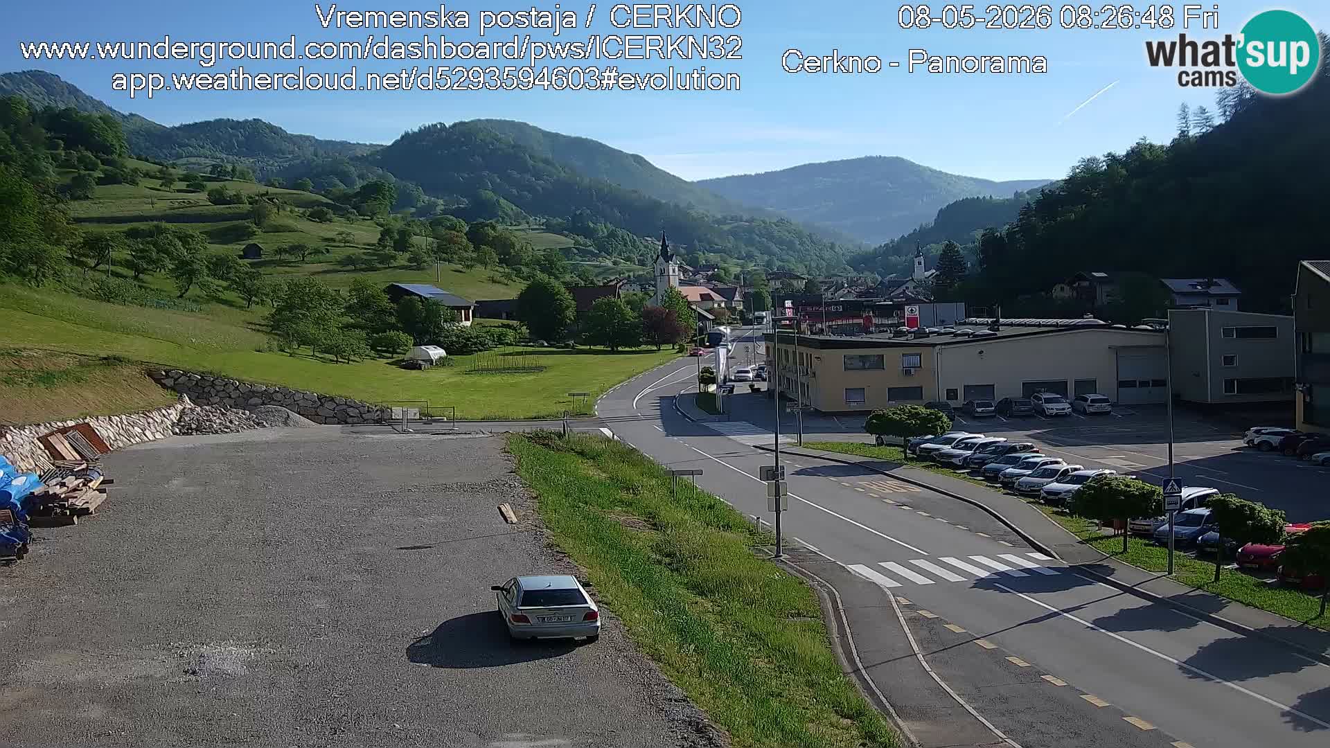 Cerkno entrada a la ciudad Webcam en vivo