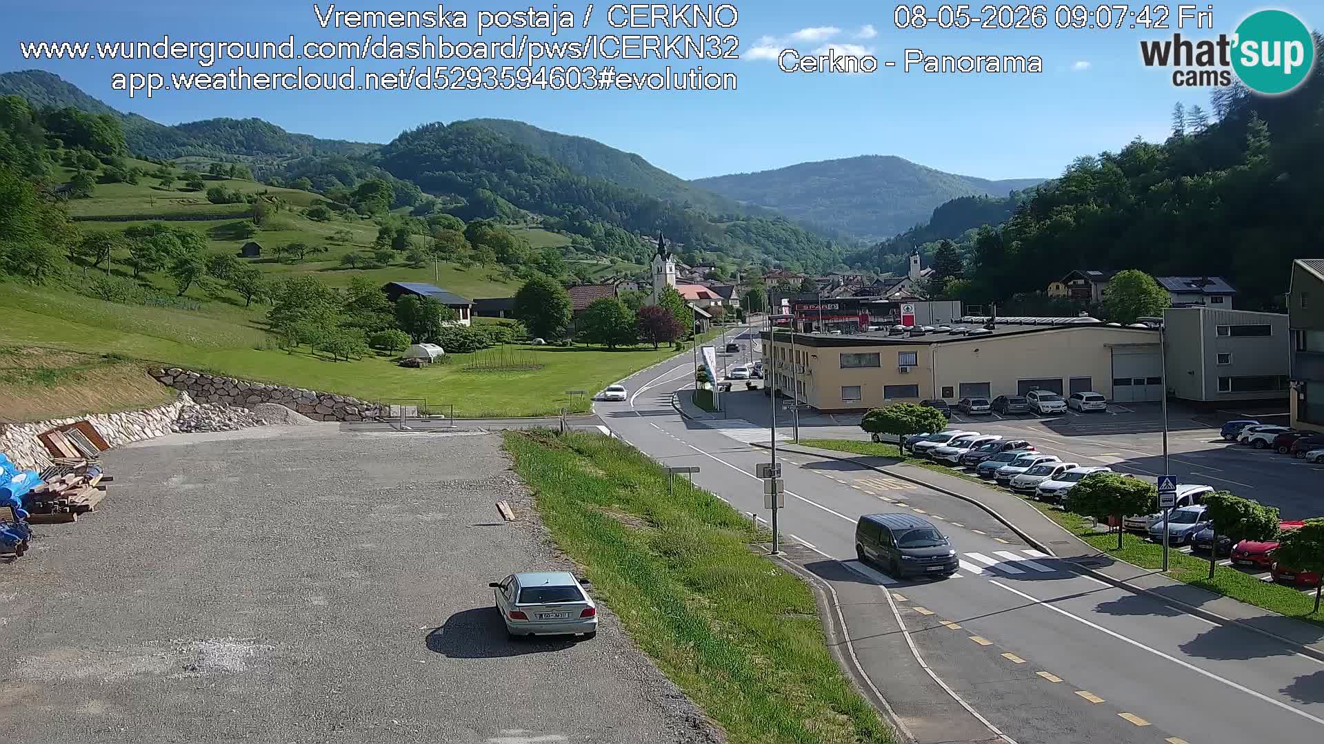Cerkno city entrance Live Webcam