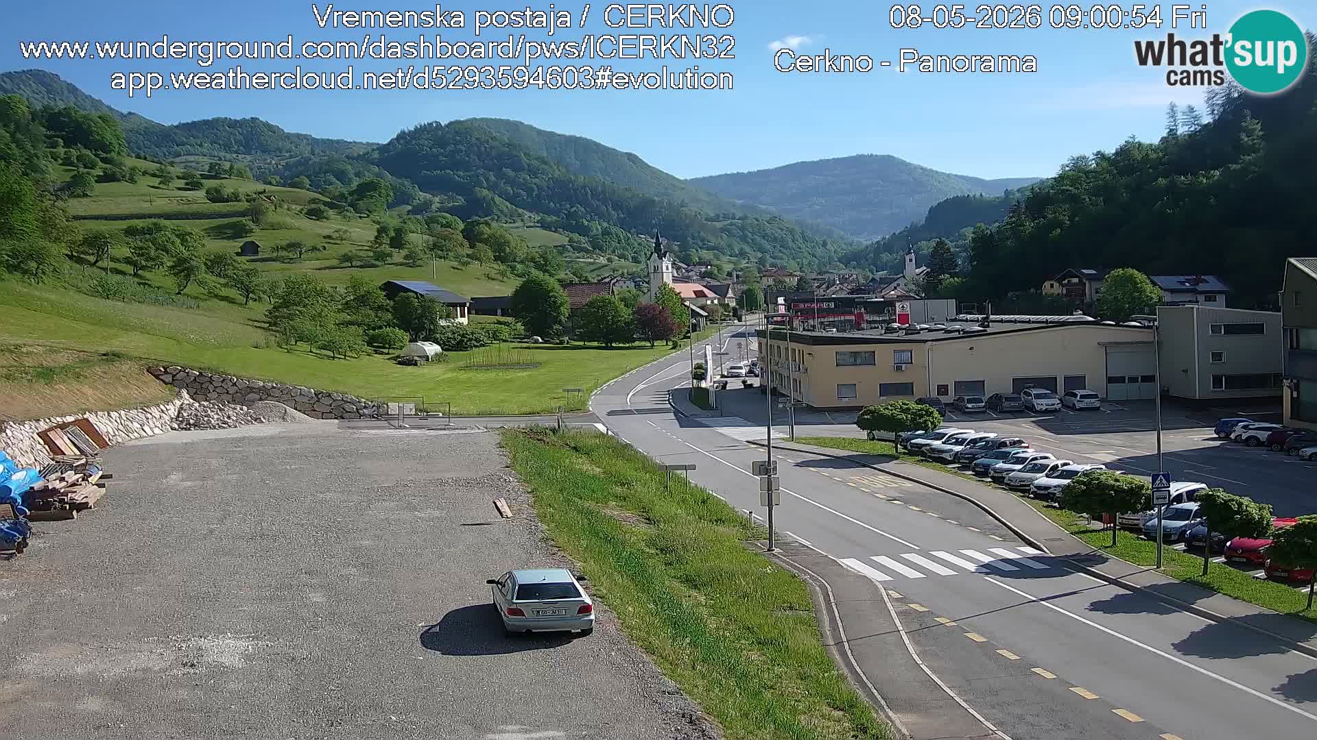 Cerkno city entrance Live Webcam