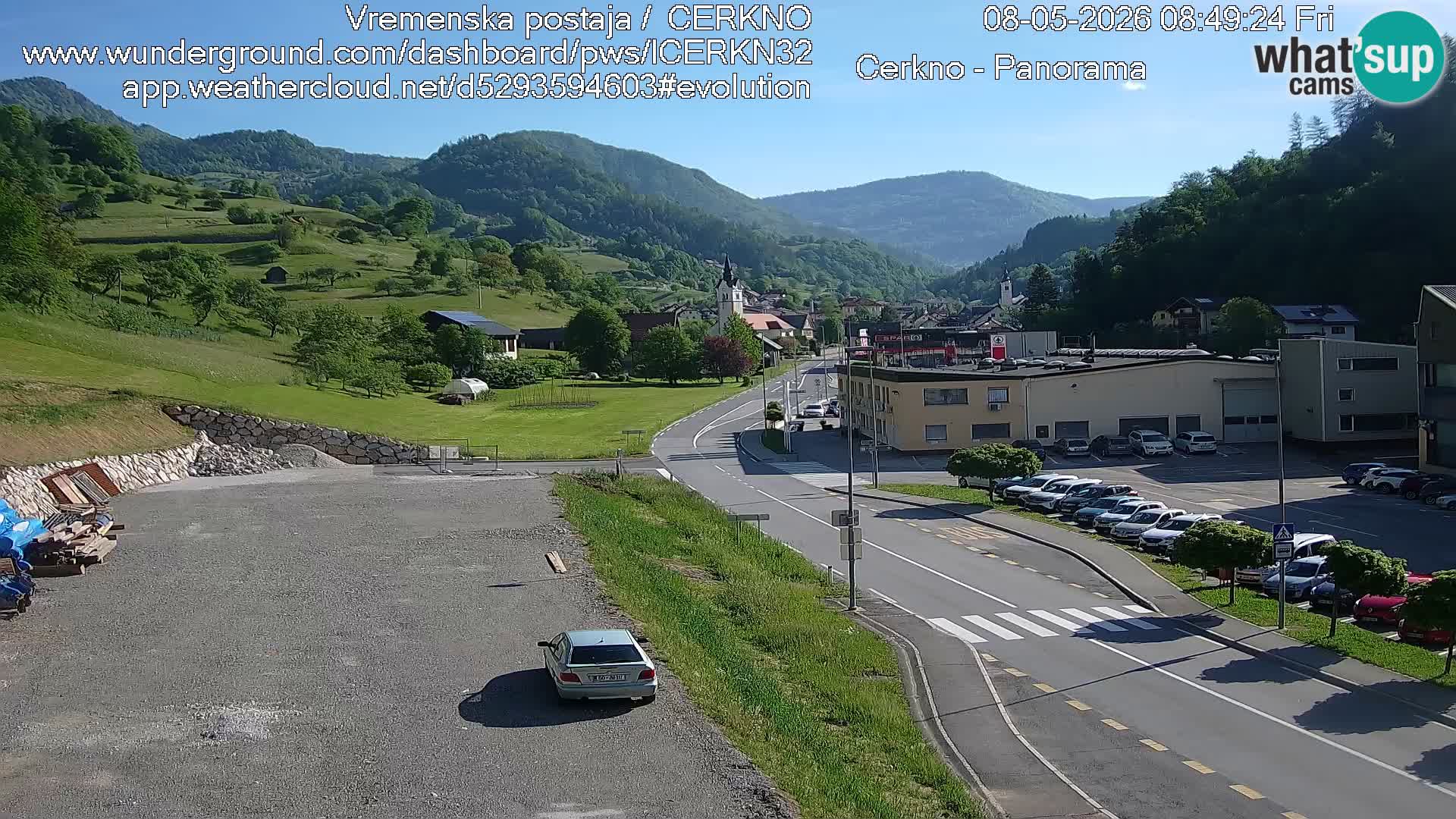 Cerkno entrada a la ciudad Webcam en vivo