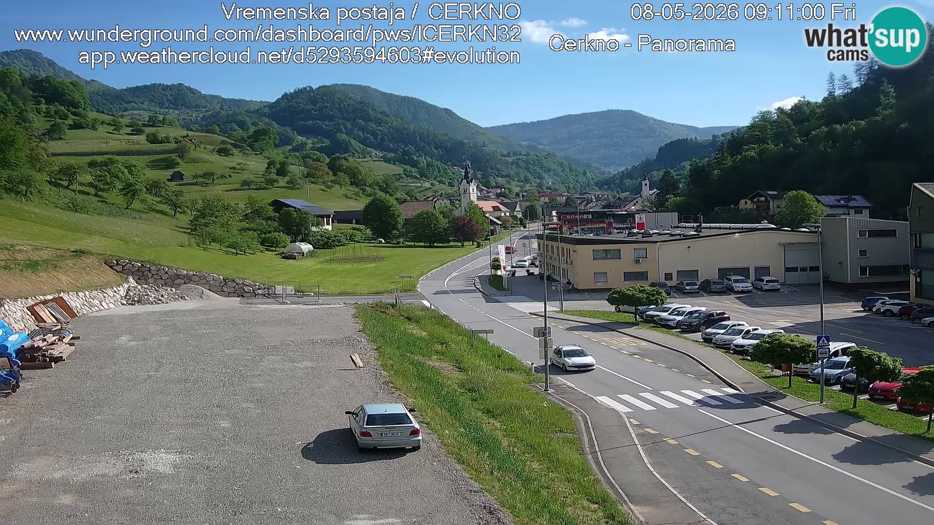 Cerkno entrada a la ciudad Webcam en vivo