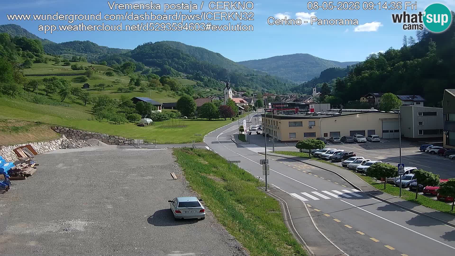 Cerkno city entrance Live Webcam