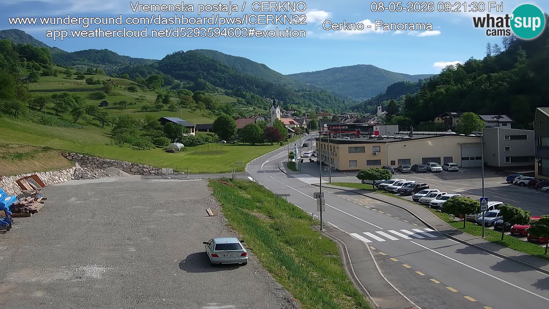 Cerkno entrada a la ciudad Webcam en vivo