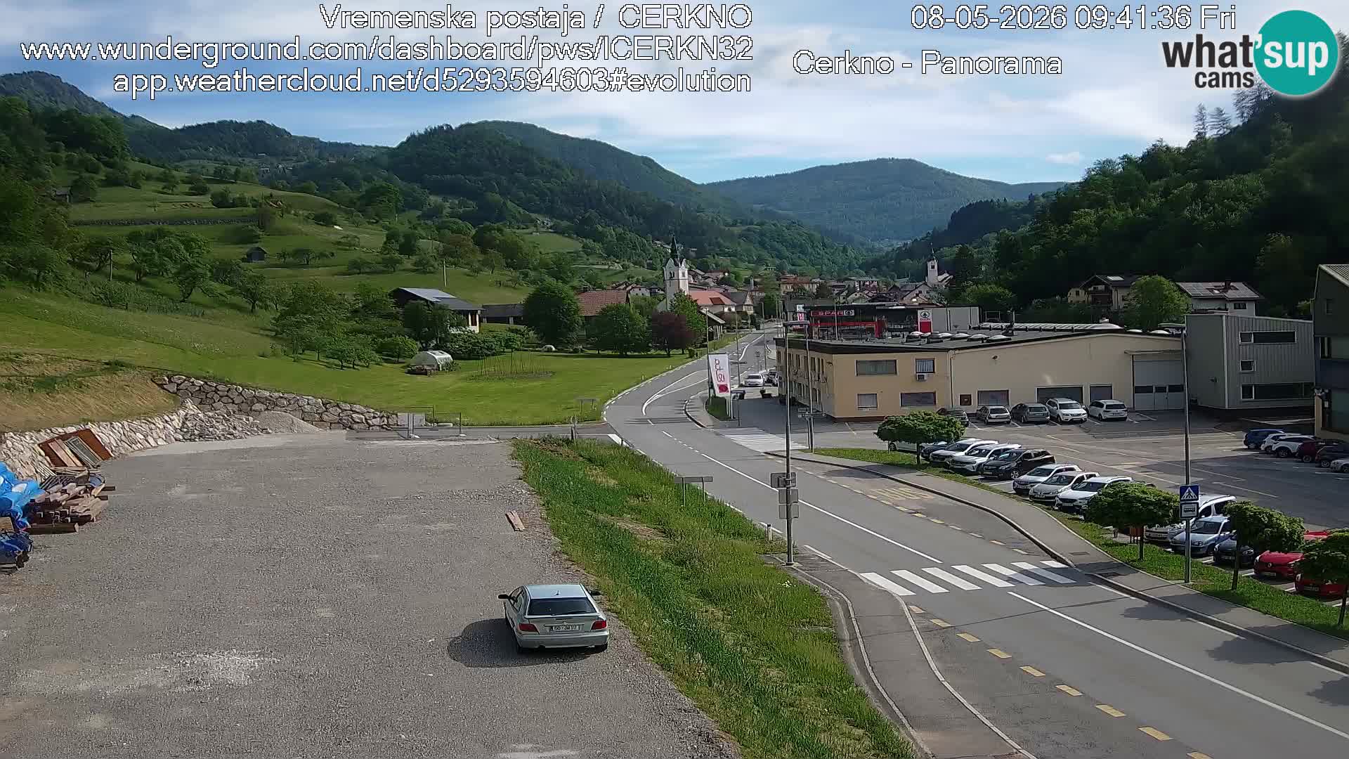 Cerkno entrada a la ciudad Webcam en vivo