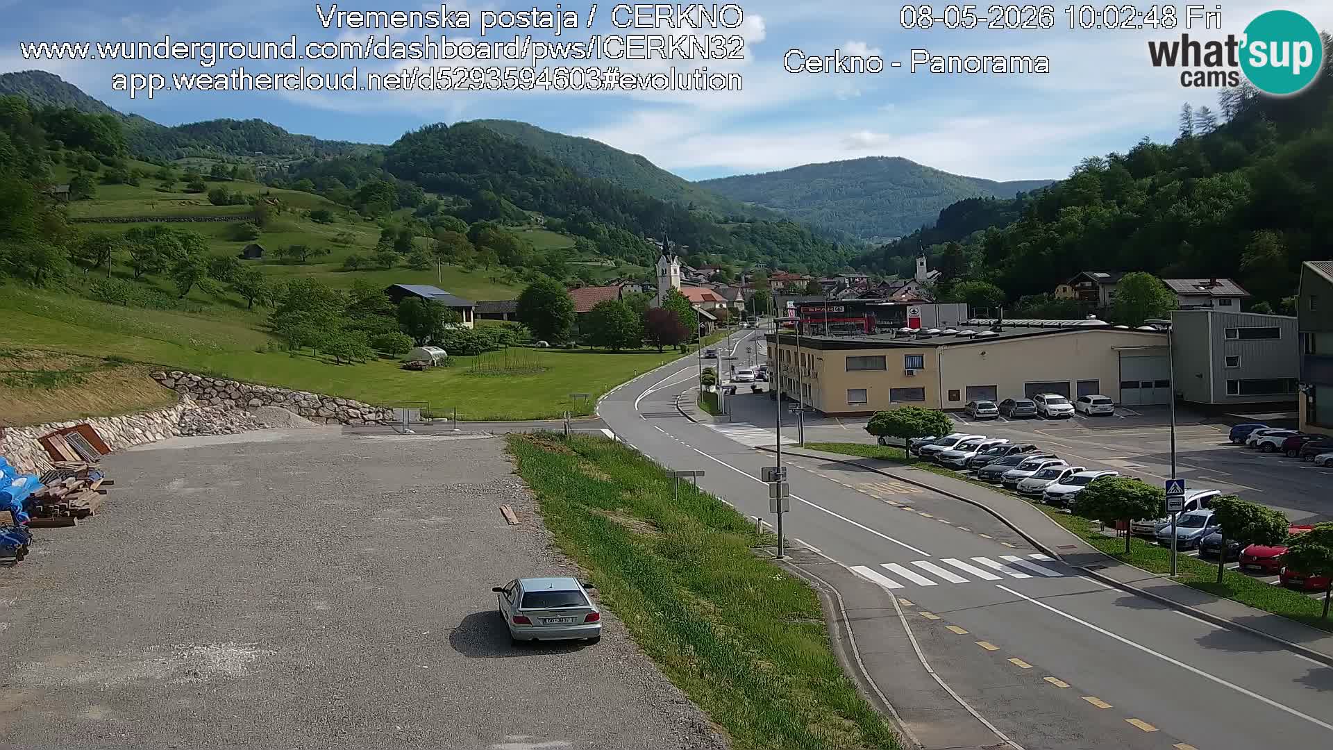 Webcam en direct – Entrée de la ville de Cerkno