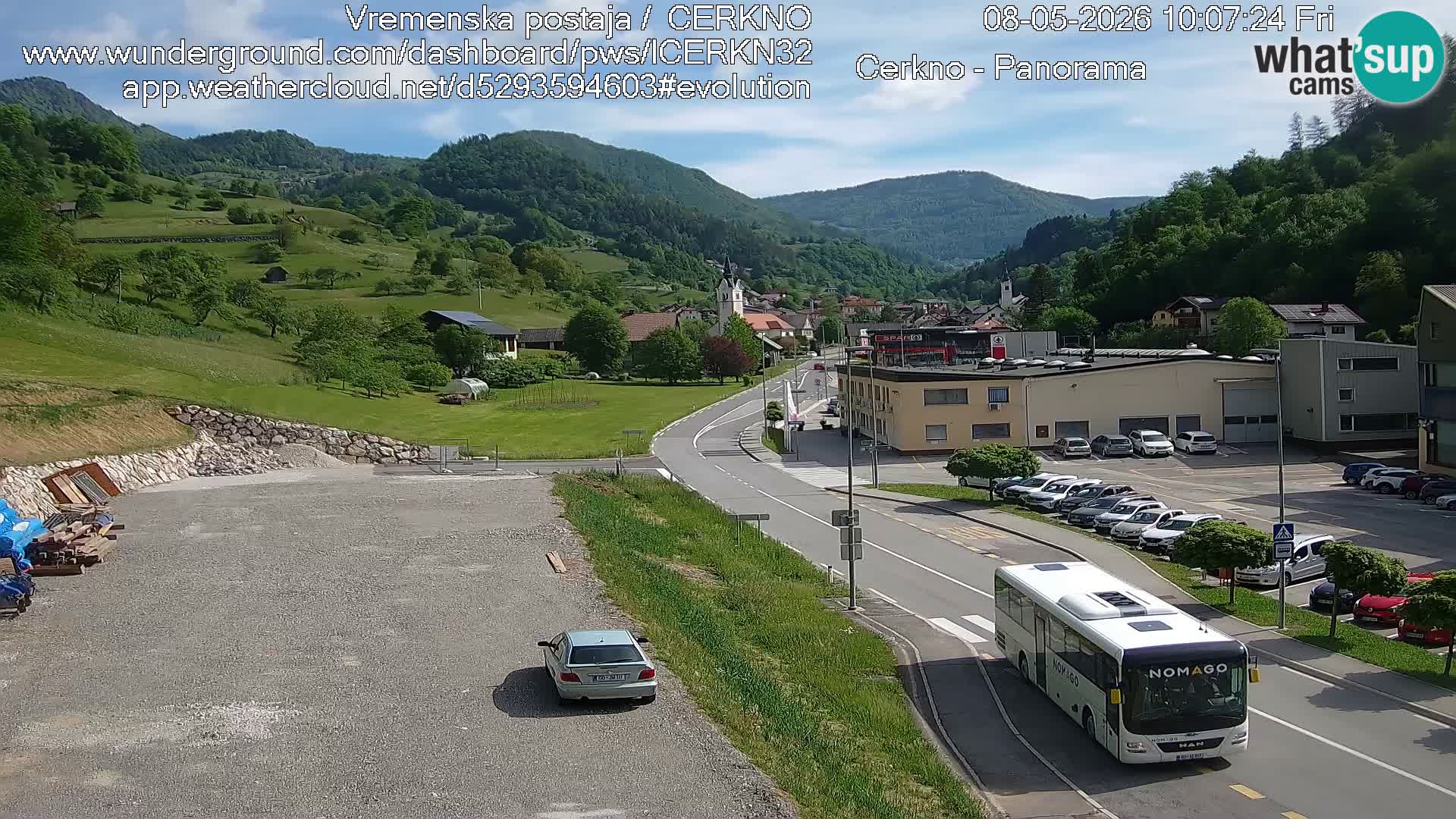 Cerkno entrada a la ciudad Webcam en vivo