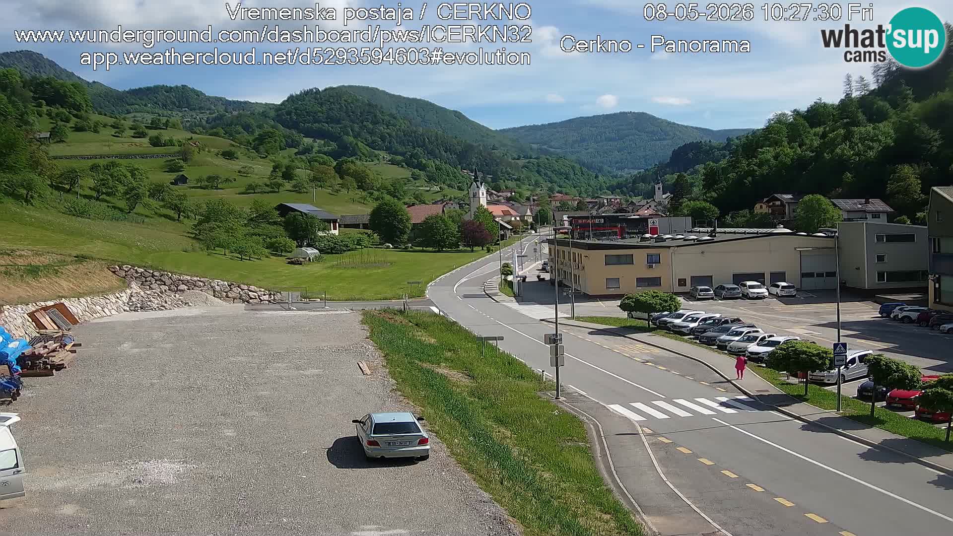 Webcam en direct – Entrée de la ville de Cerkno