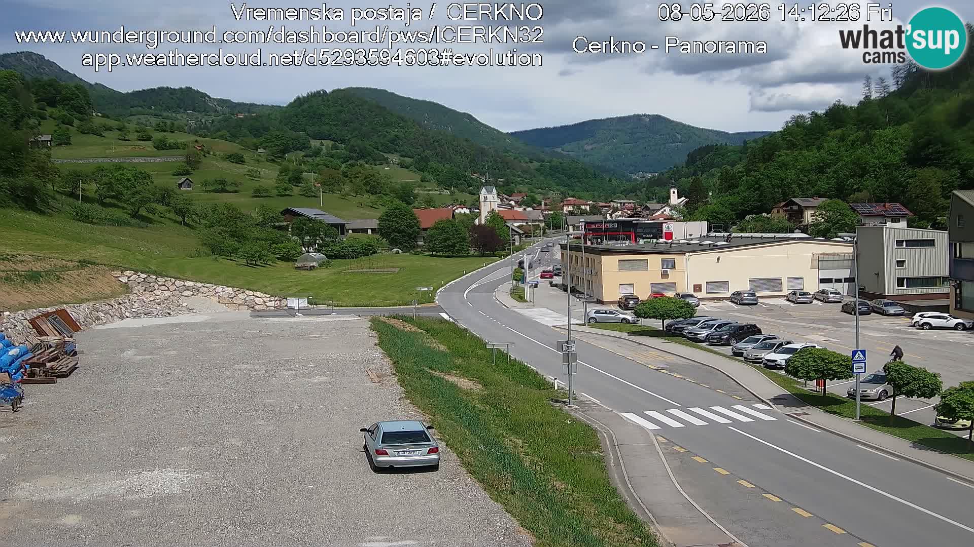 Cerkno city entrance Live Webcam