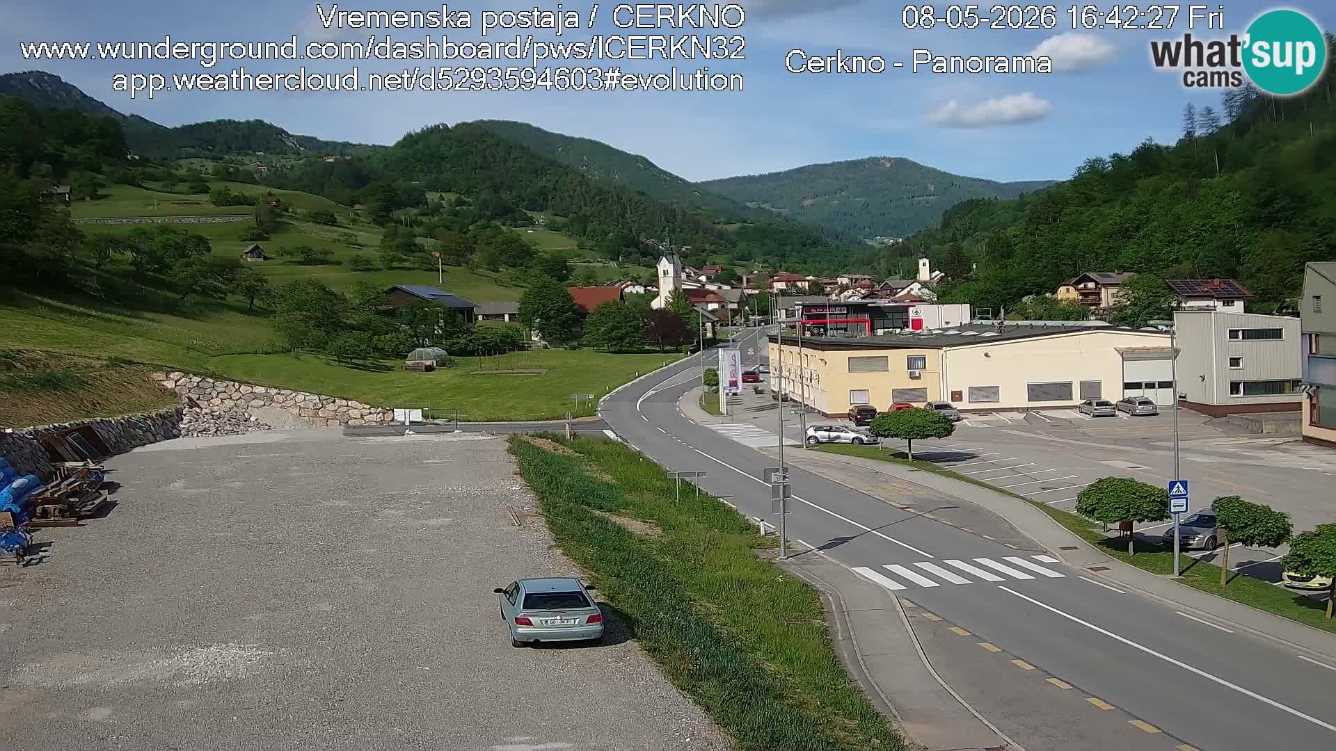 Cerkno city entrance Live Webcam