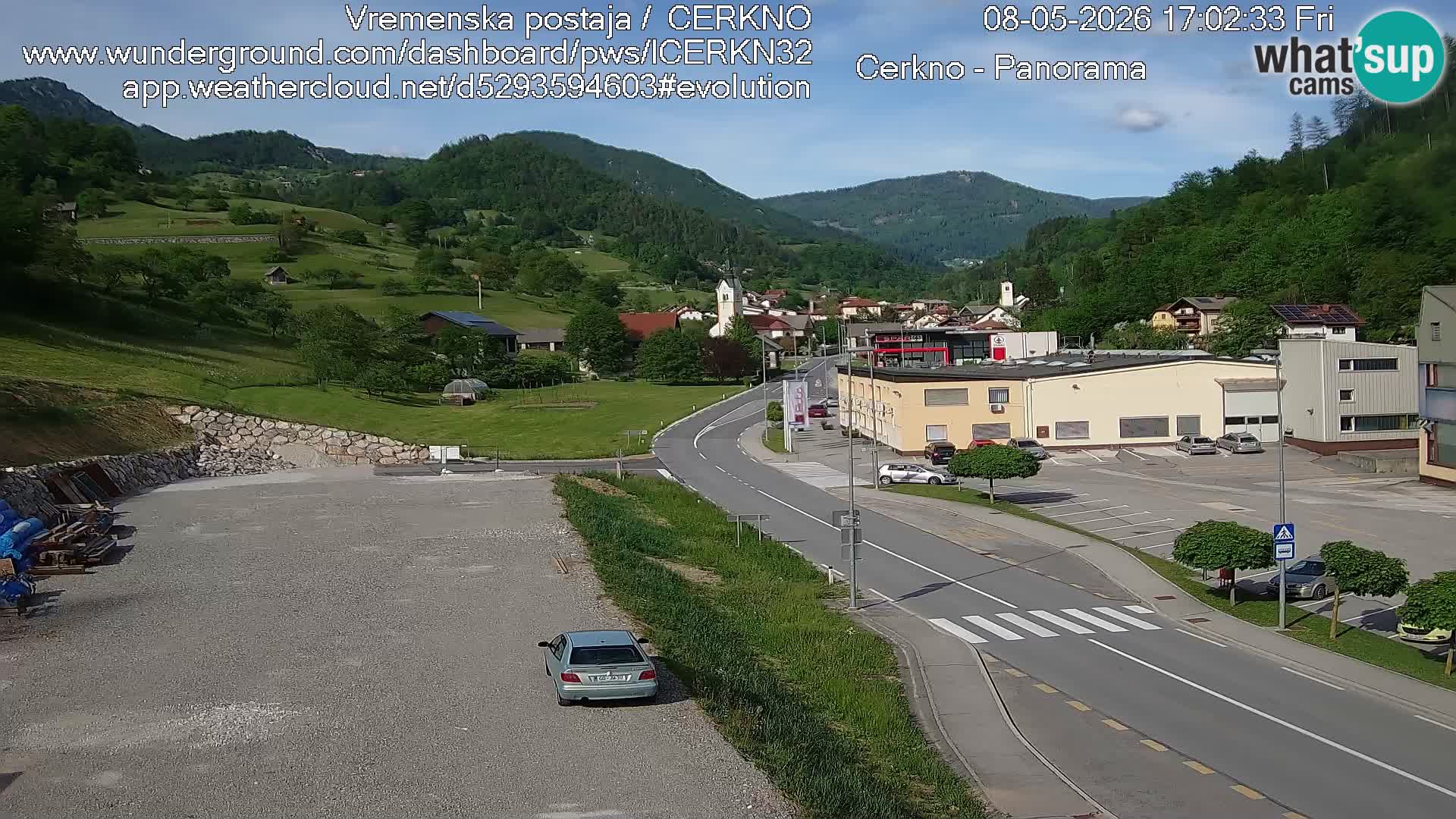Cerkno entrada a la ciudad Webcam en vivo