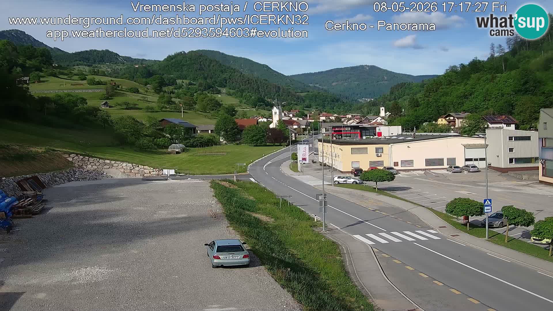 Cerkno city entrance Live Webcam