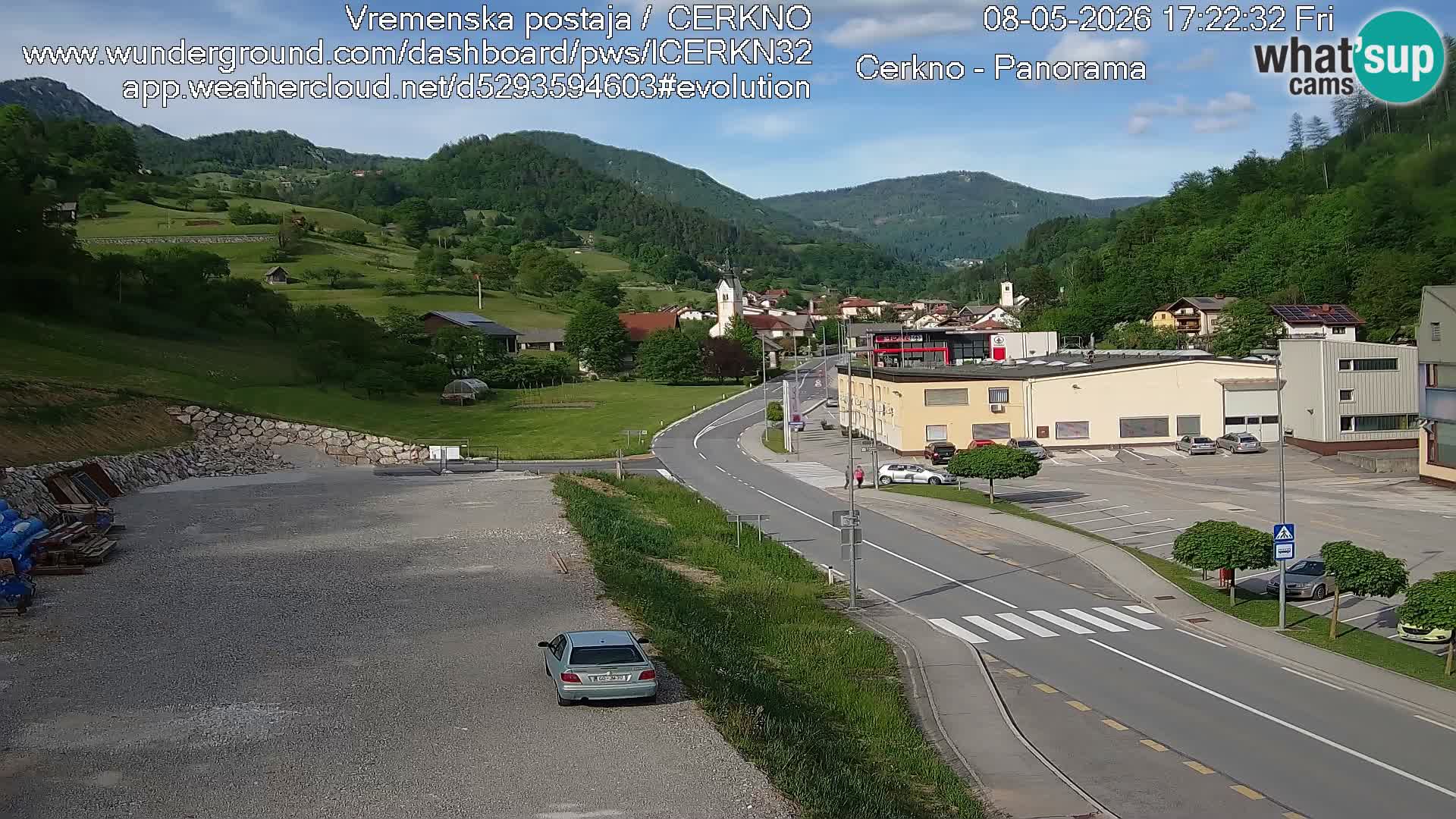 Cerkno city entrance Live Webcam