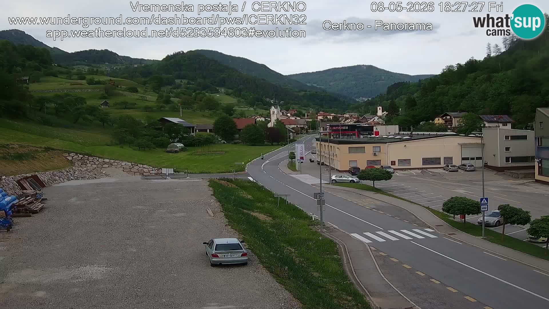 Cerkno city entrance Live Webcam