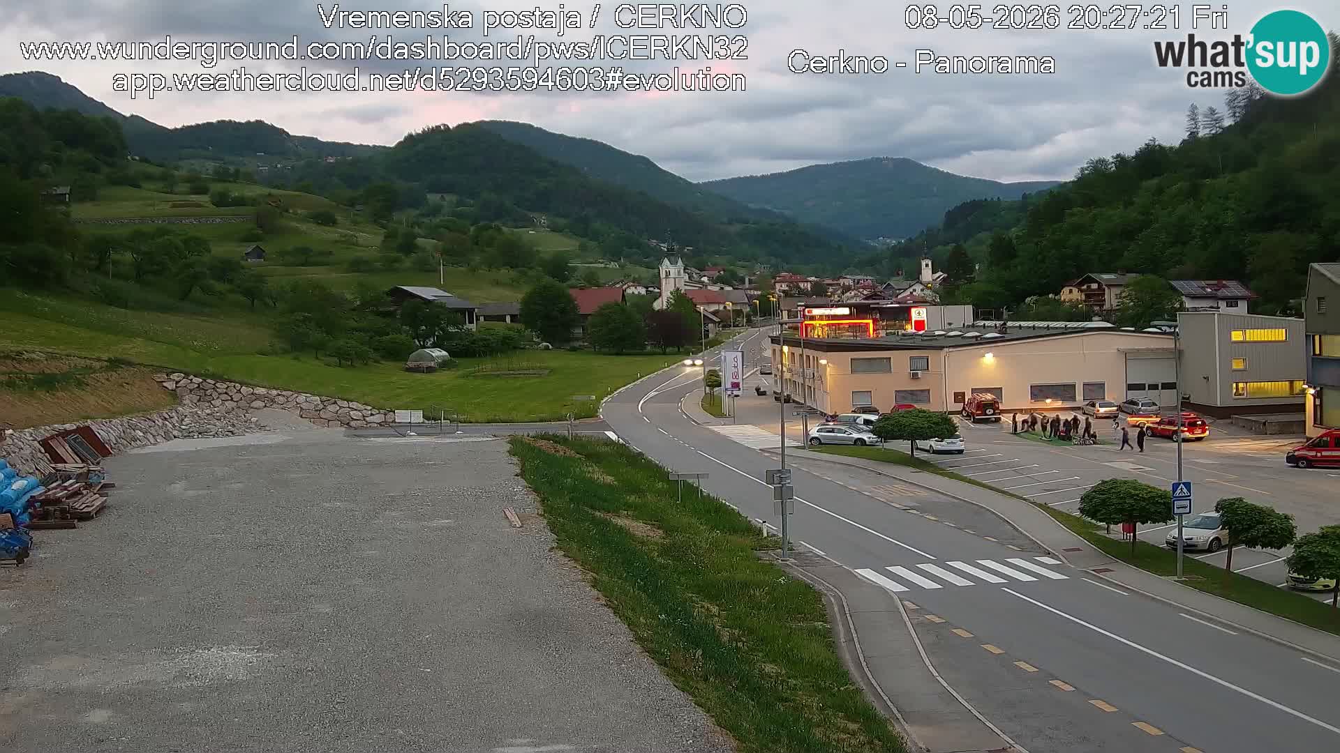Cerkno city entrance Live Webcam