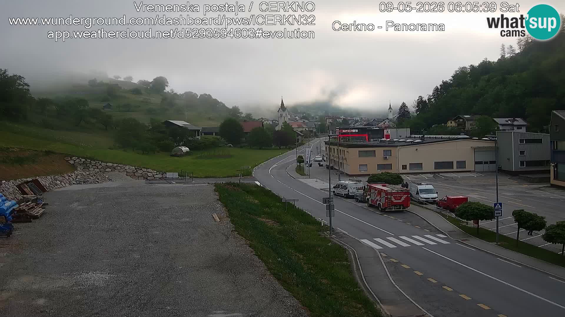 Cerkno entrada a la ciudad Webcam en vivo