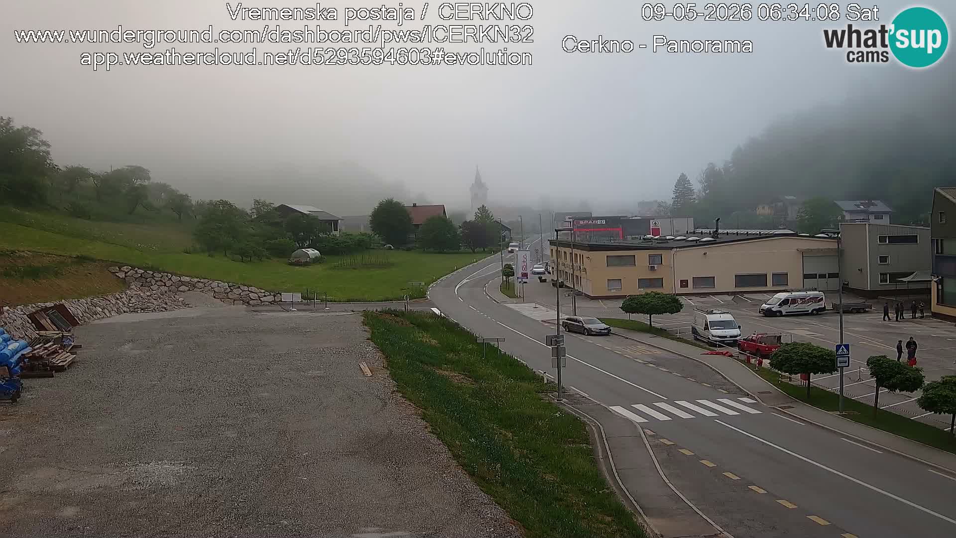 Cerkno city entrance Live Webcam