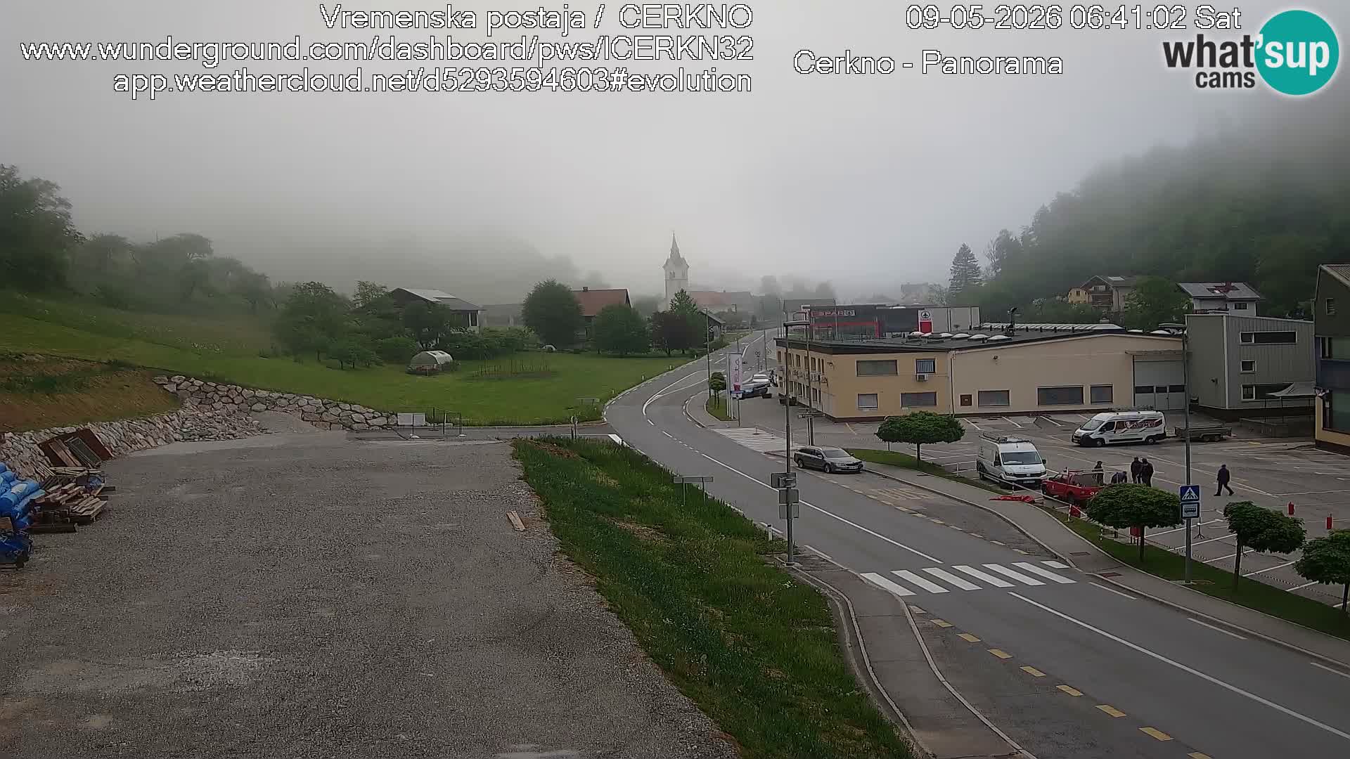 Cerkno city entrance Live Webcam