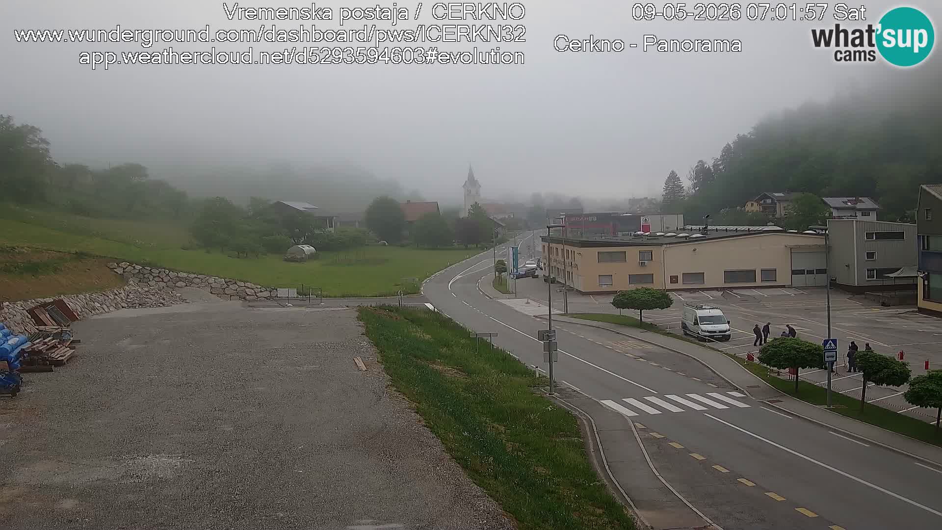 Cerkno entrada a la ciudad Webcam en vivo
