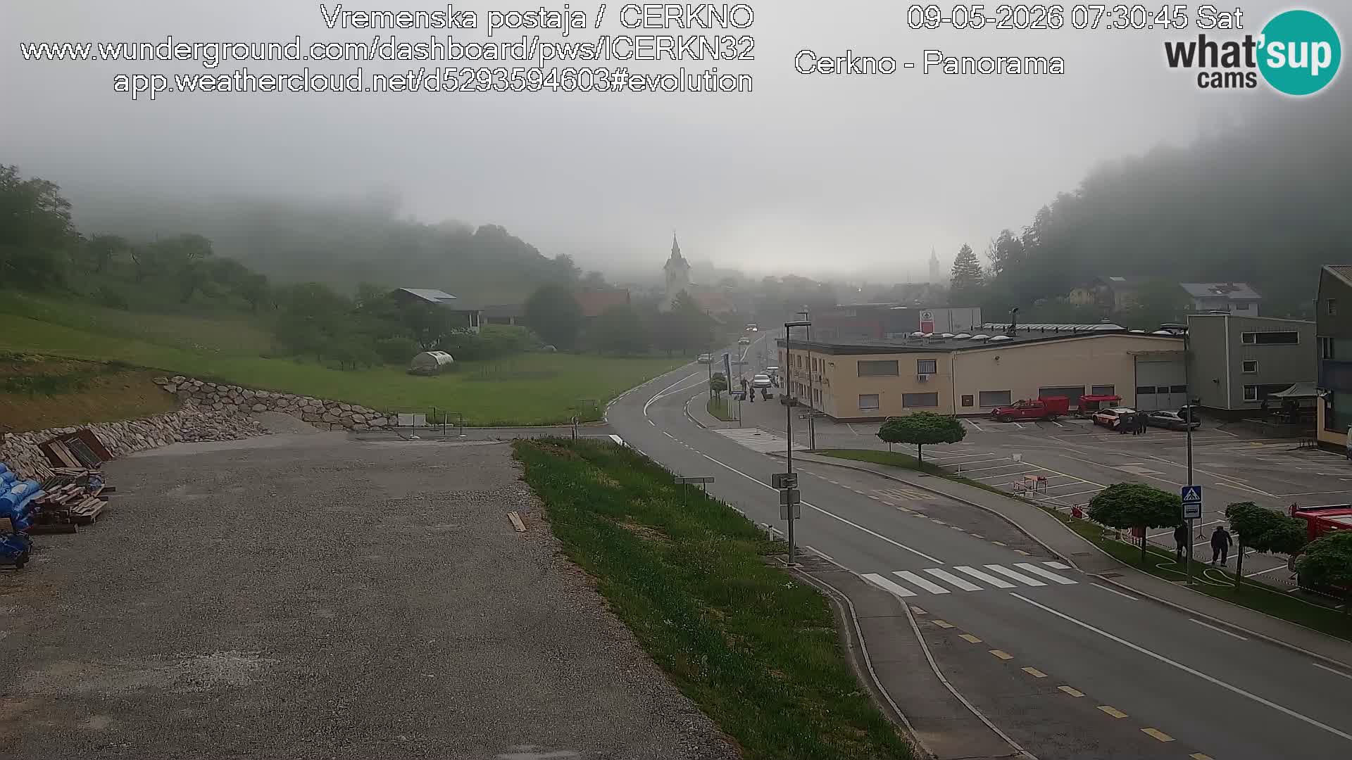 Cerkno city entrance Live Webcam