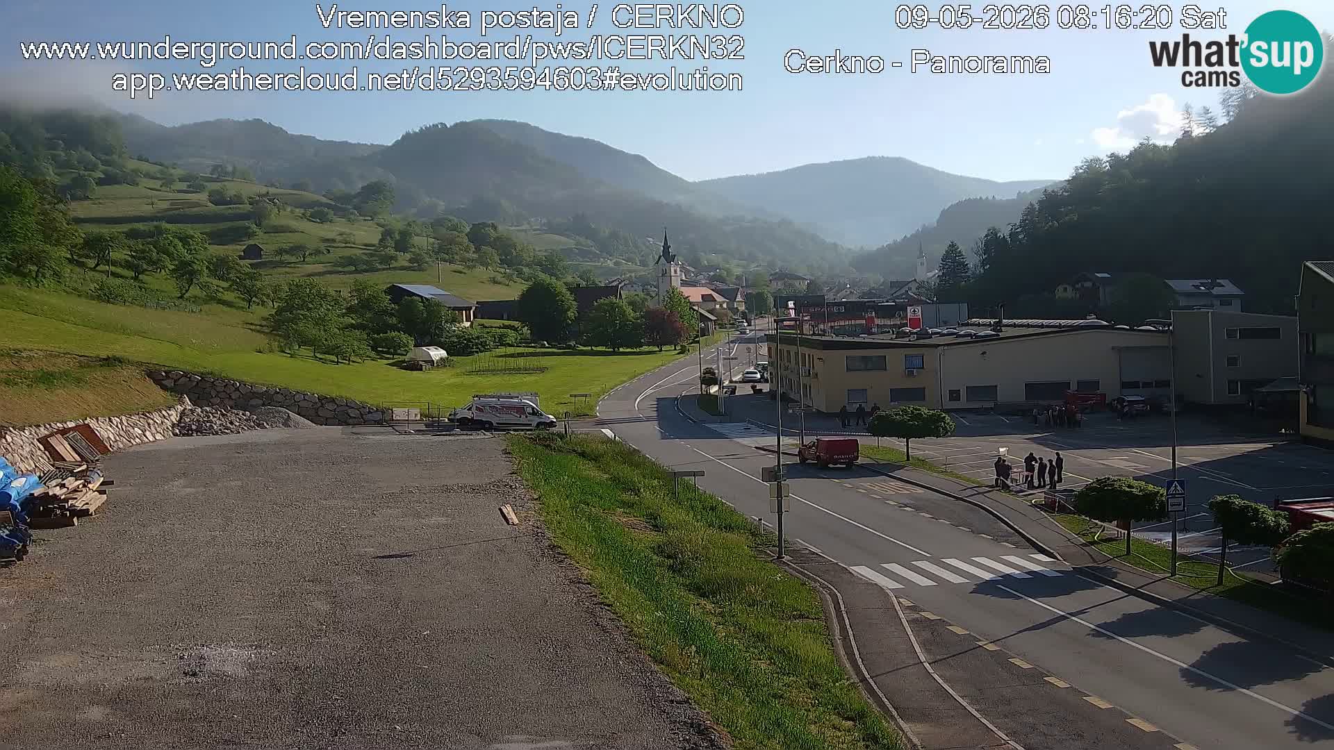 Cerkno city entrance Live Webcam