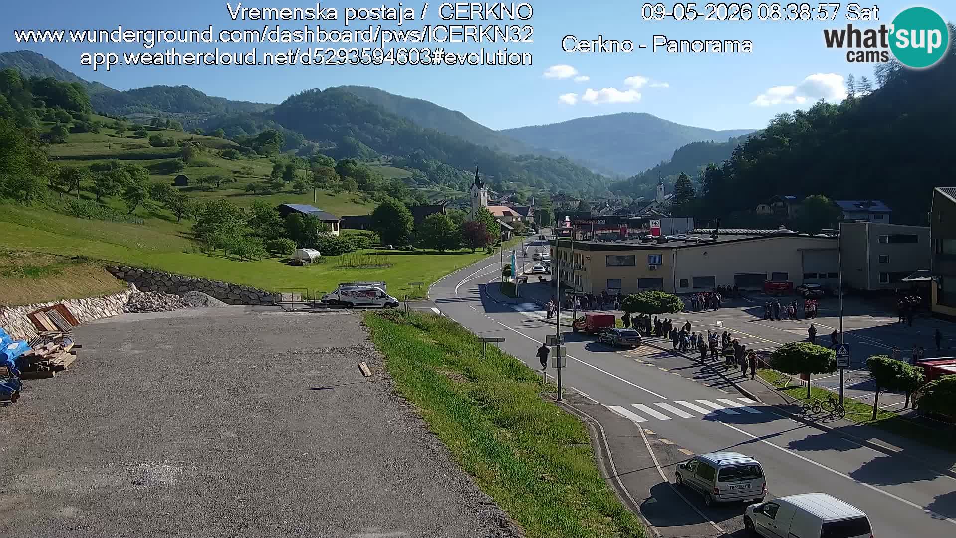 Cerkno city entrance Live Webcam