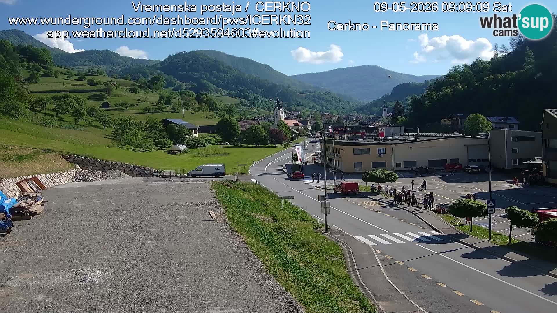 Webcam en direct – Entrée de la ville de Cerkno