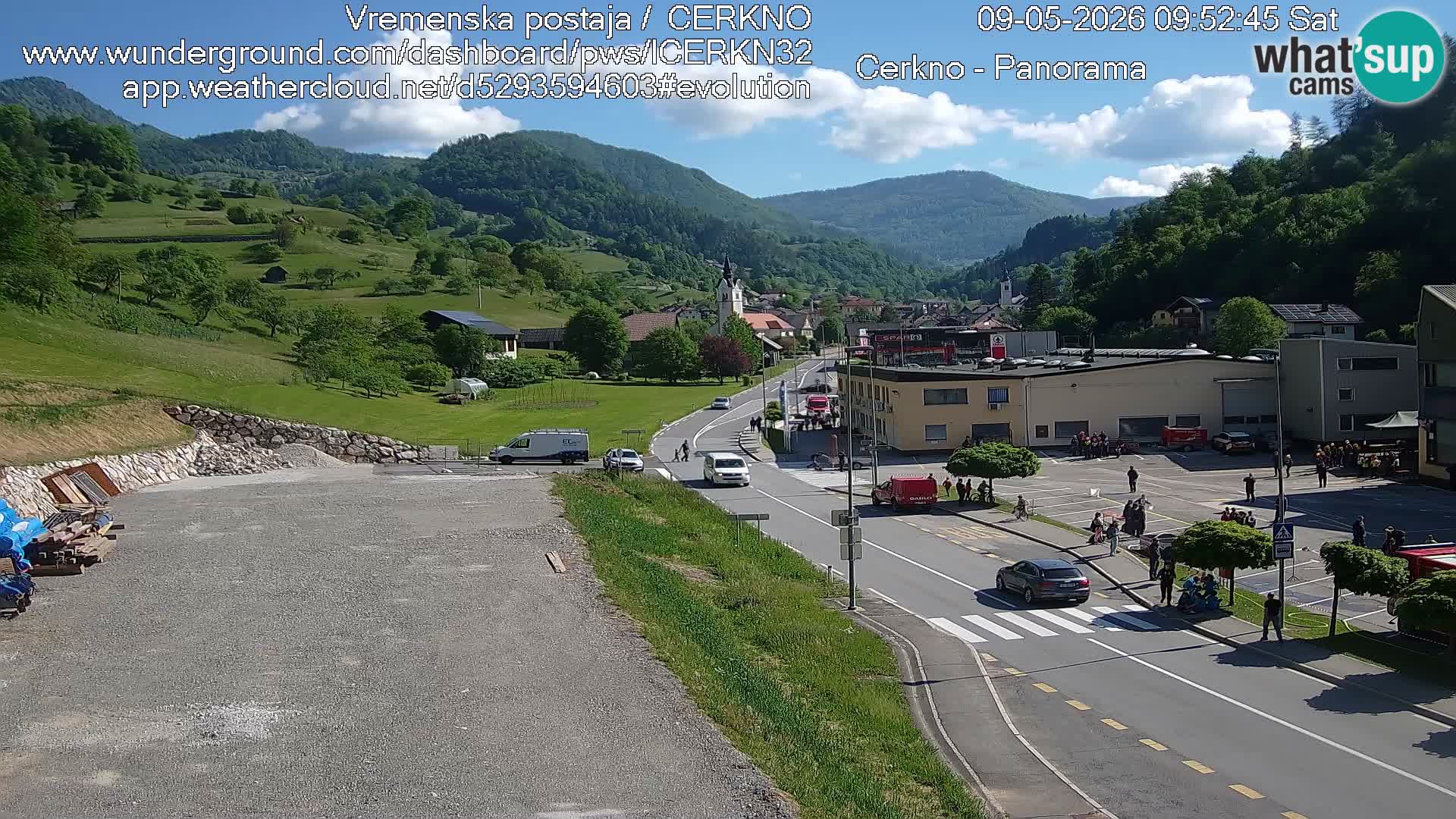 Cerkno city entrance Live Webcam