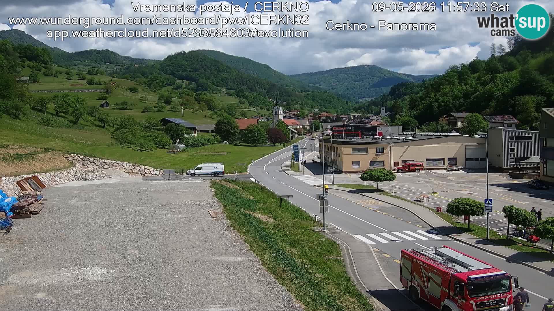 Cerkno entrada a la ciudad Webcam en vivo