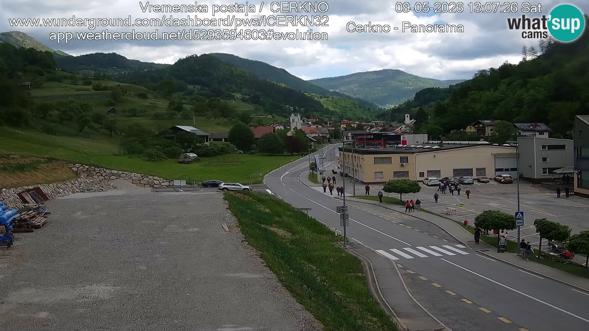 Cerkno city entrance Live Webcam