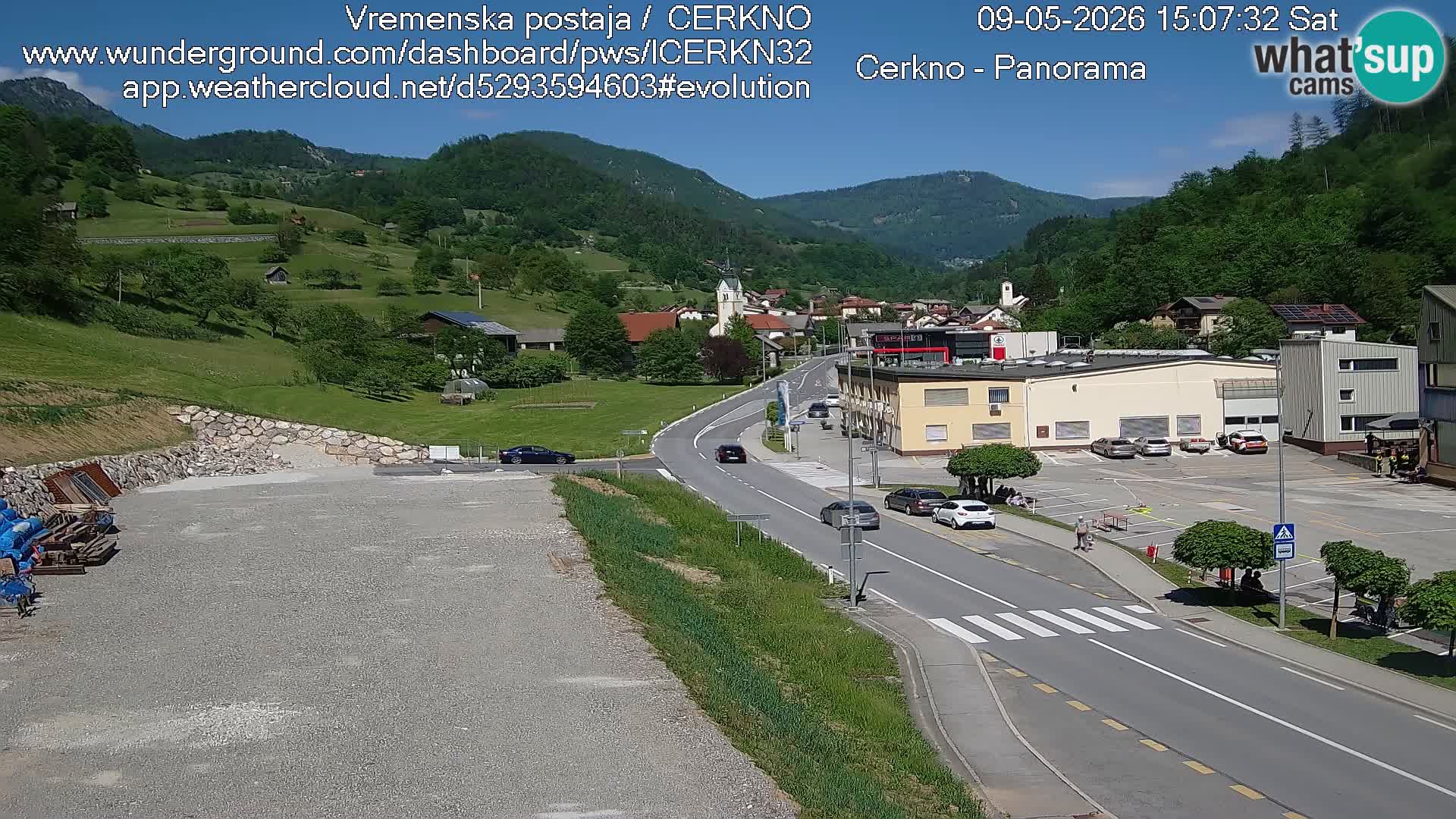 Cerkno entrada a la ciudad Webcam en vivo