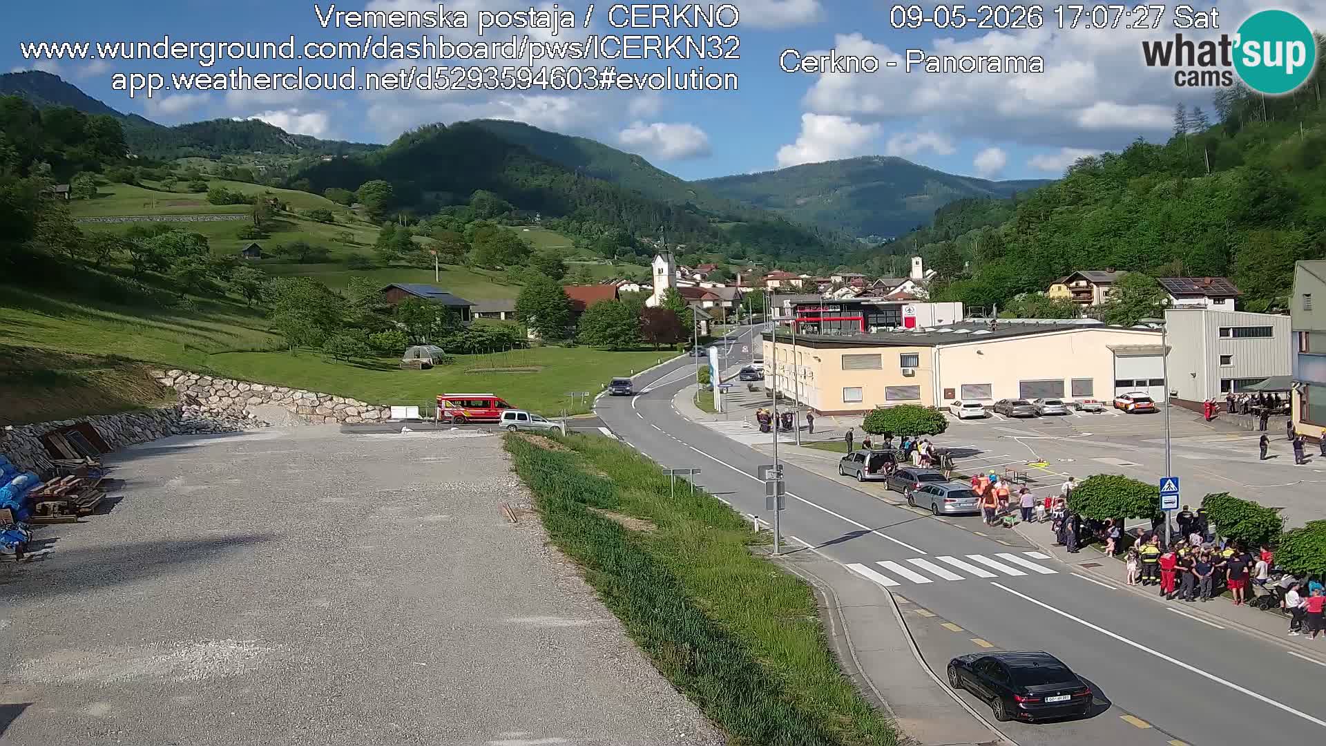 Webcam en direct – Entrée de la ville de Cerkno