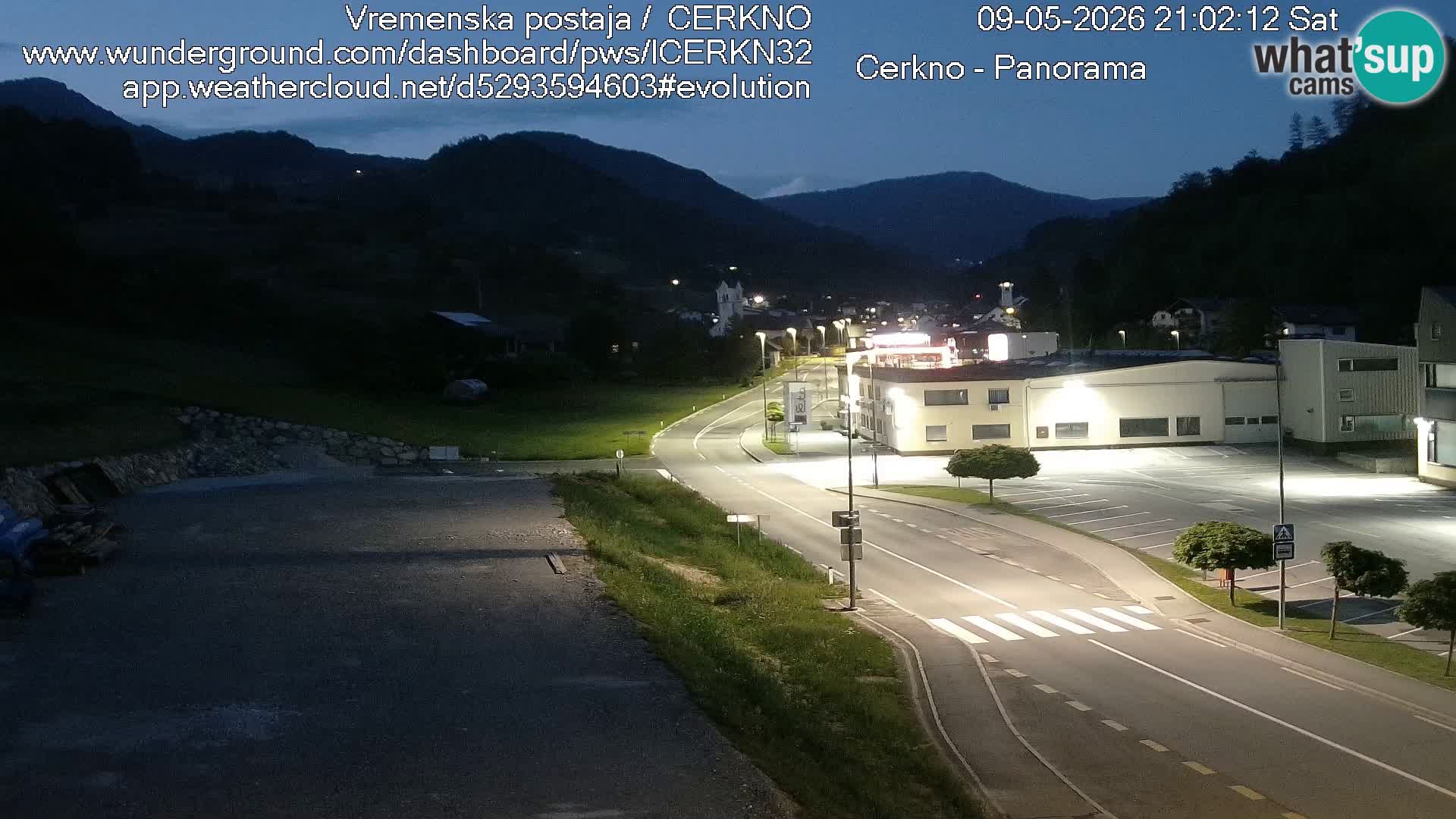 Webcam en direct – Entrée de la ville de Cerkno