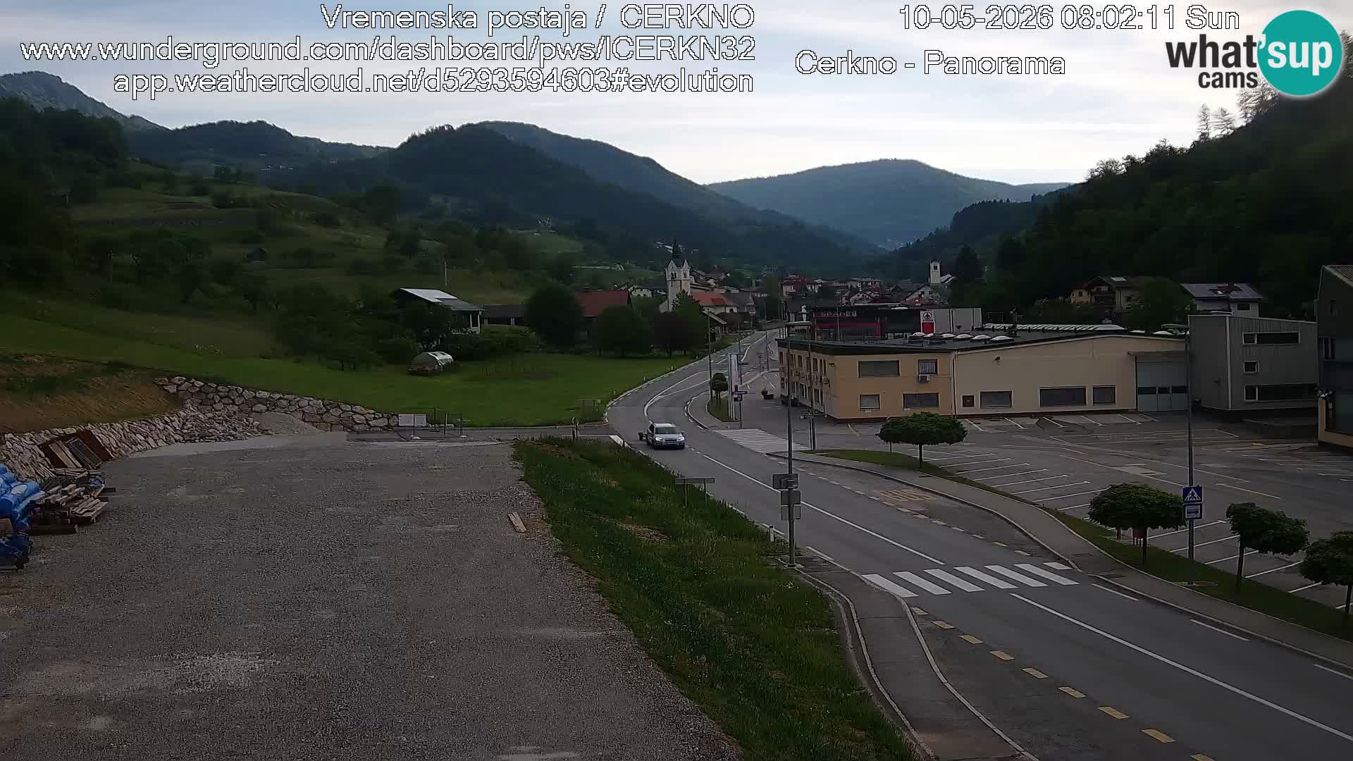 Cerkno city entrance Live Webcam