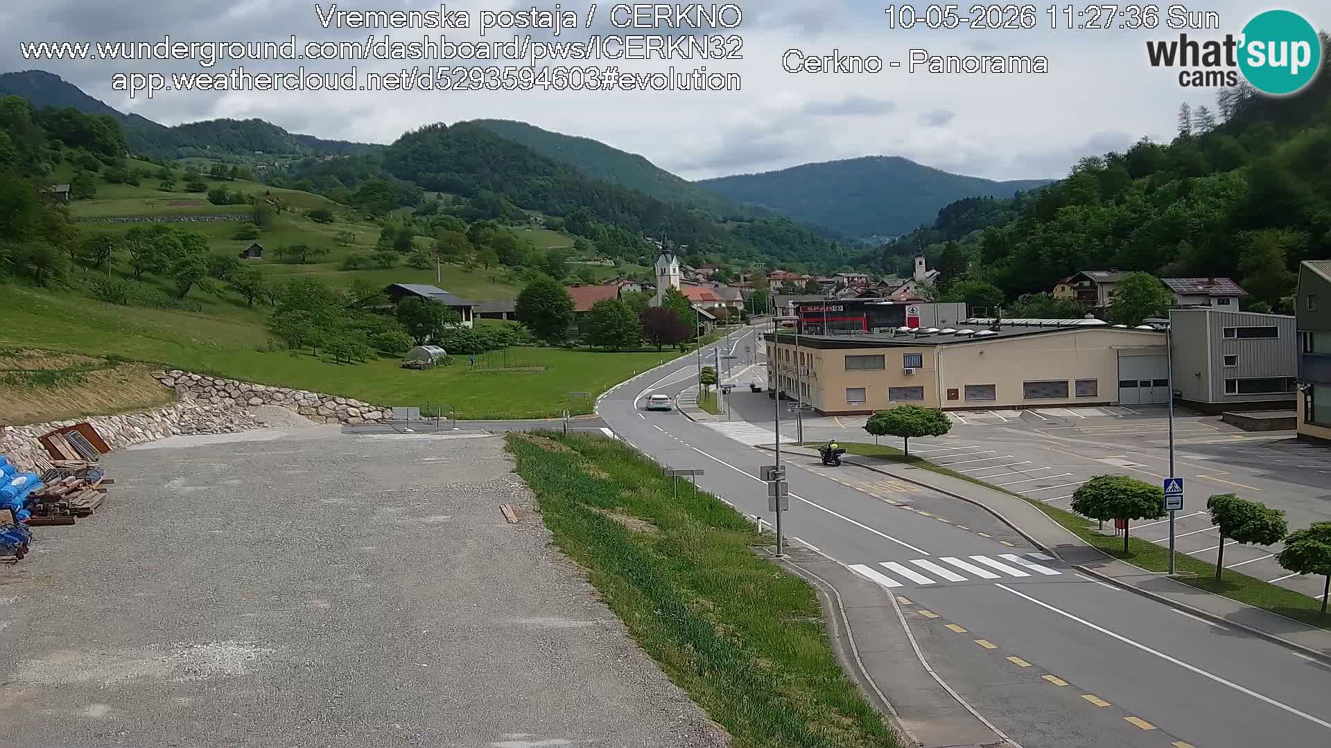Cerkno entrada a la ciudad Webcam en vivo