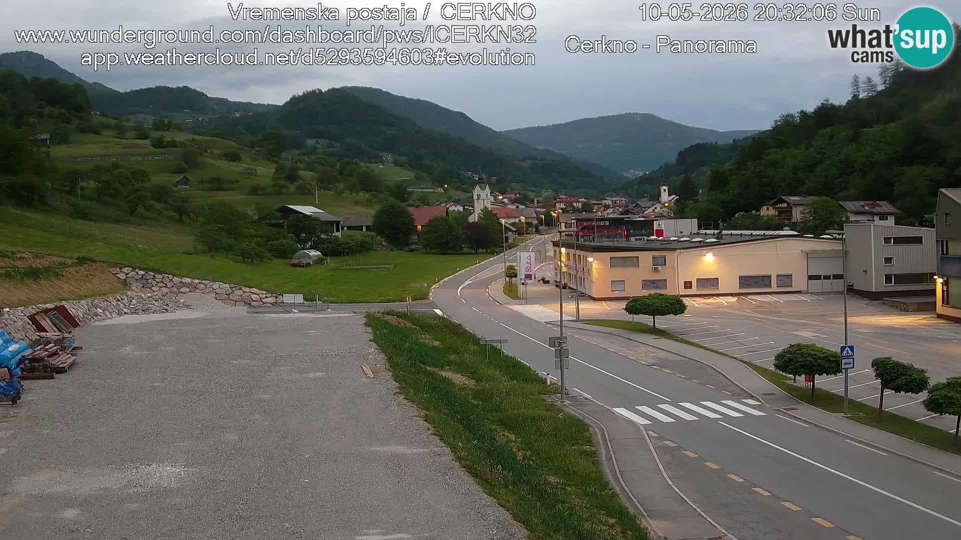 Cerkno city entrance Live Webcam