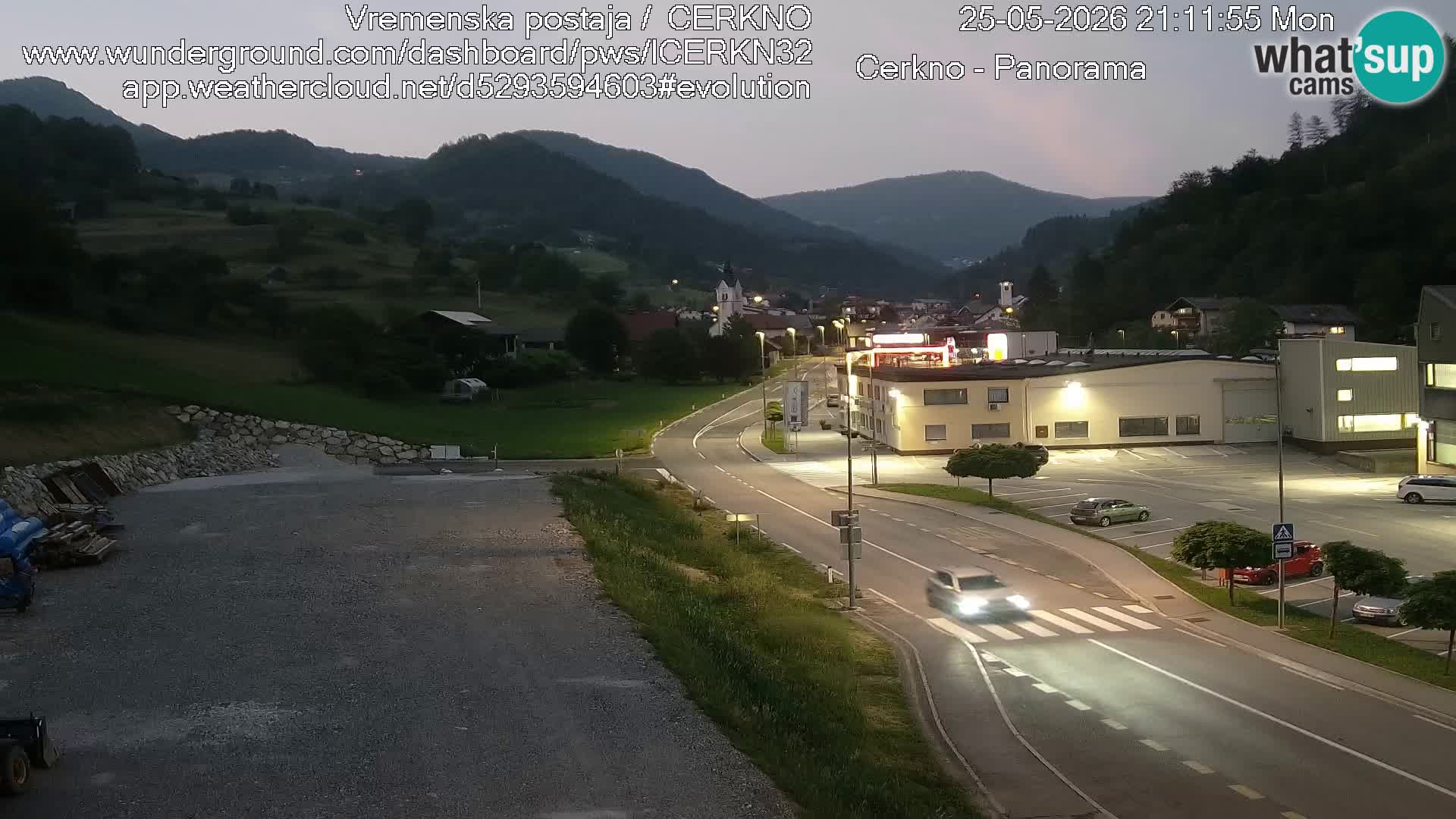 Webcam en direct – Entrée de la ville de Cerkno