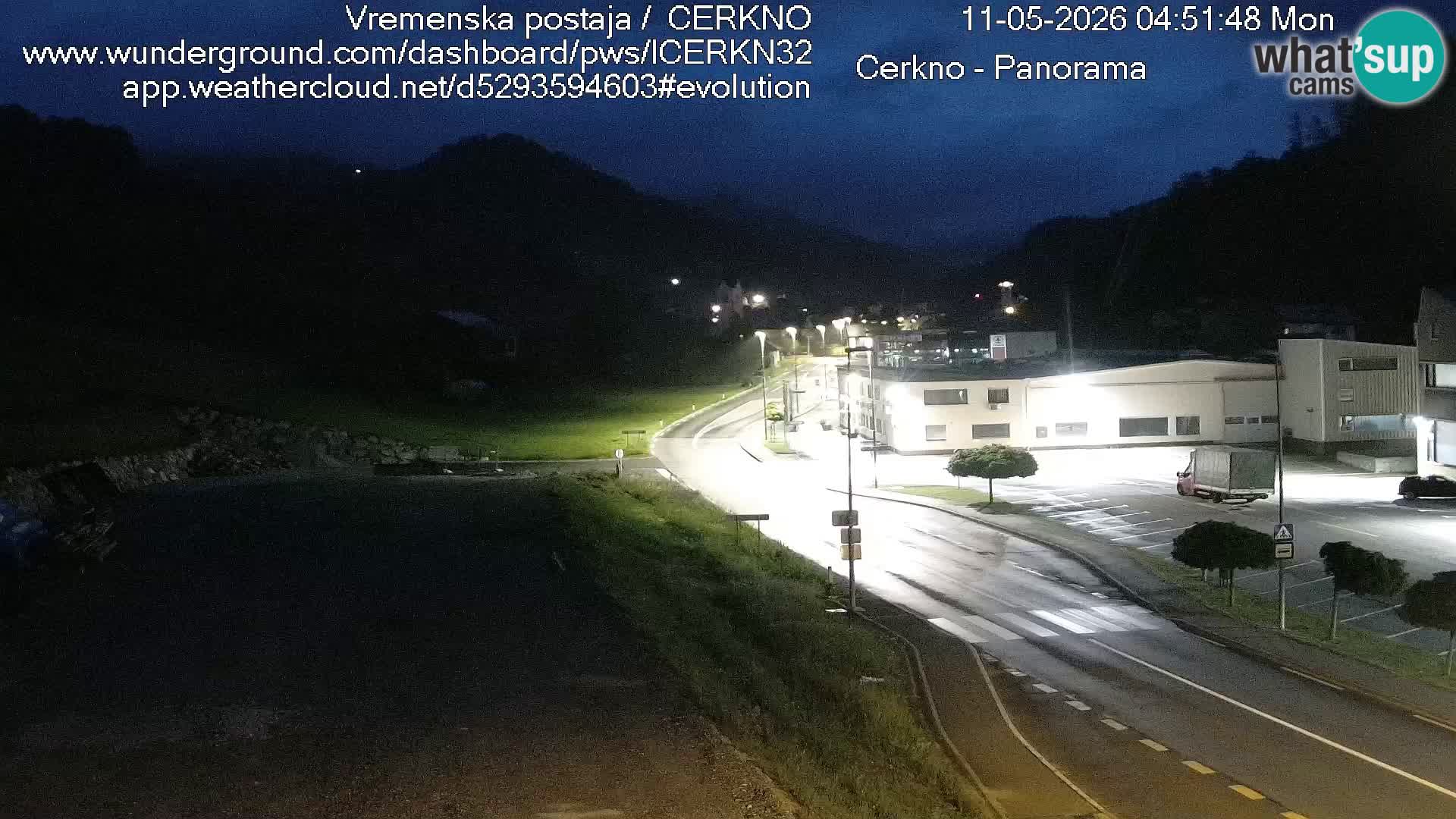 Webcam en direct – Entrée de la ville de Cerkno